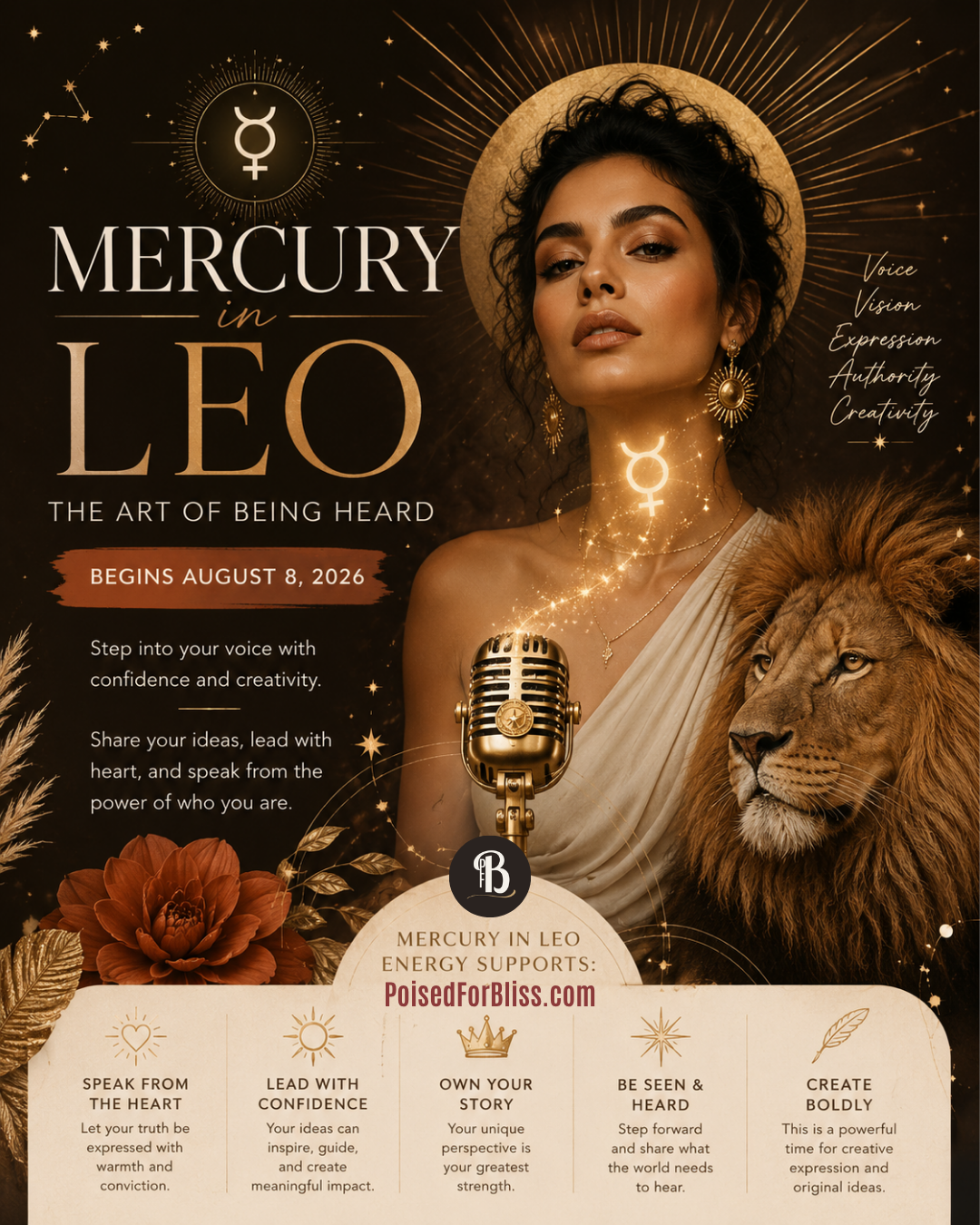 Mercury in Leo 2026: Finding Your Voice, Confidence, and Creative Authority
