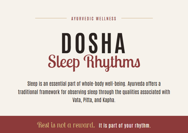 Dosha Sleep Rhythms
