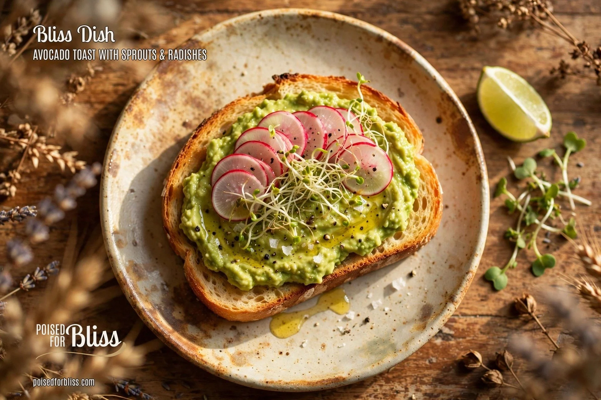 Avocado Toast with Sprouts &amp; Radishes