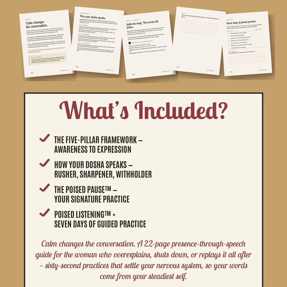 What's included in the Poised Presence™ workbook