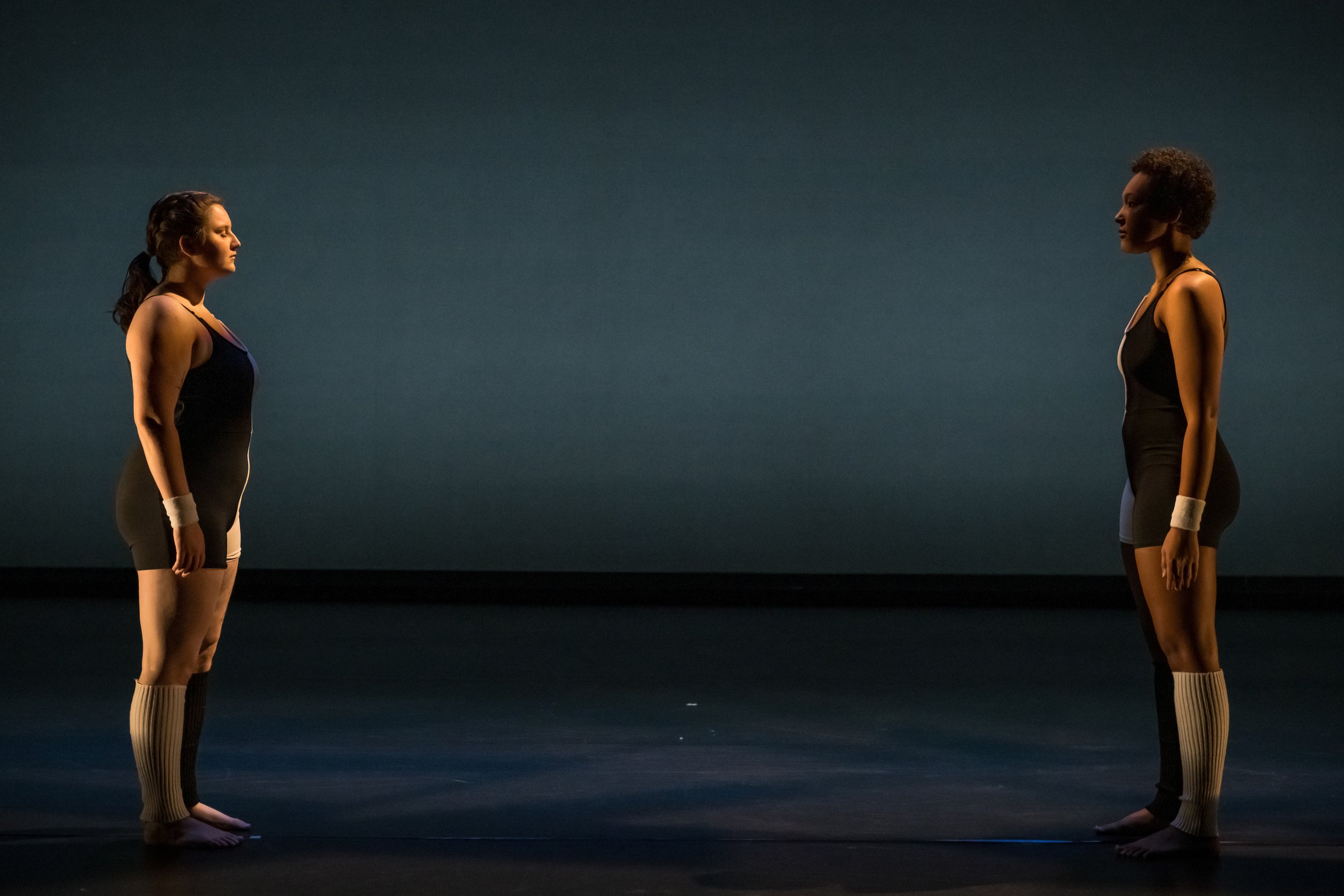 FADE 2023, CROSS(FADE)S, I made Isabella's romper from pattern to final fitting (dancers Isabella Dobbs and Mia Safrit). photo credit: Lynn Willis