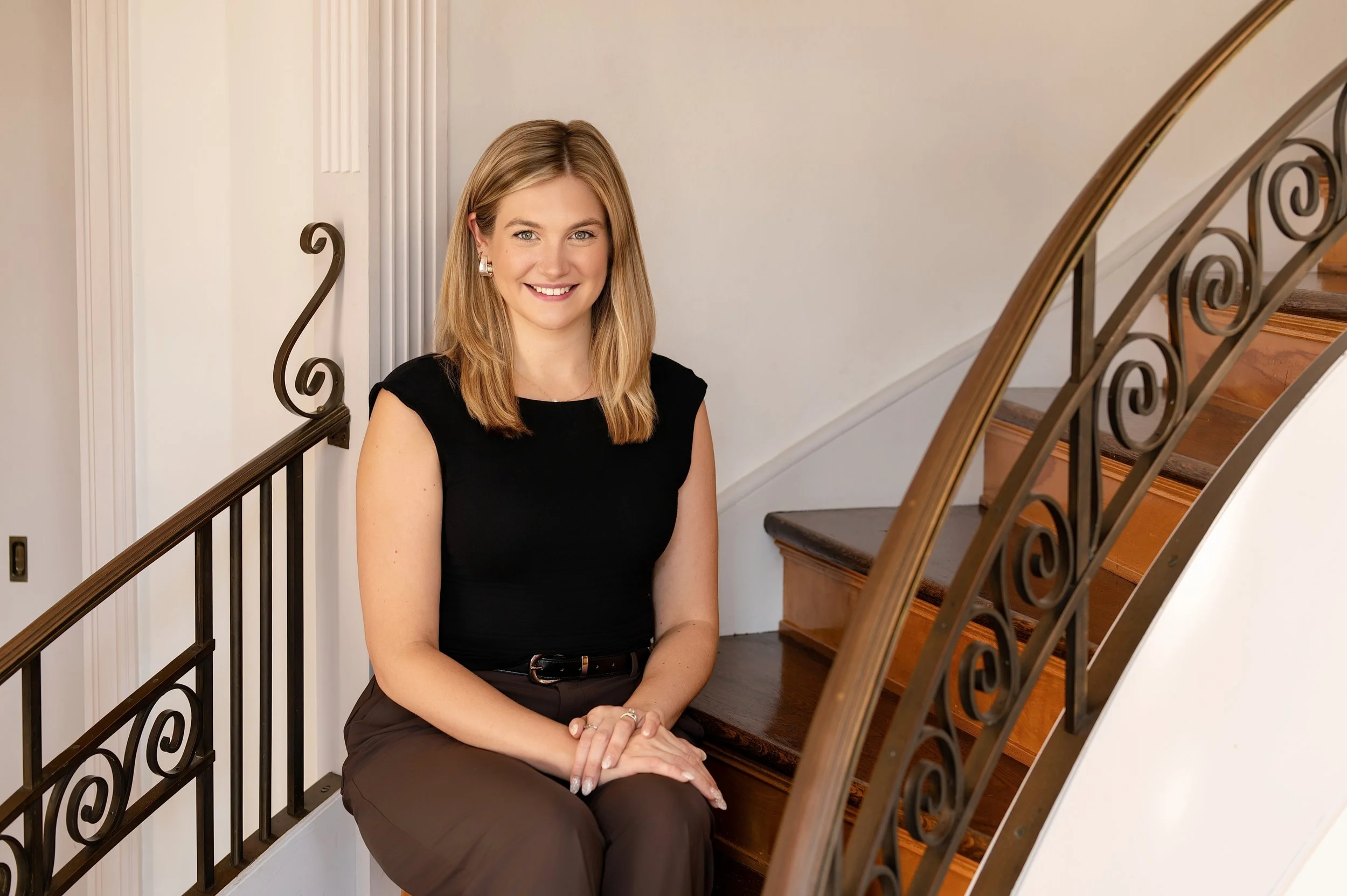 personal branding photography session inside a real estate office in Fort Atkinson, Wisconsin