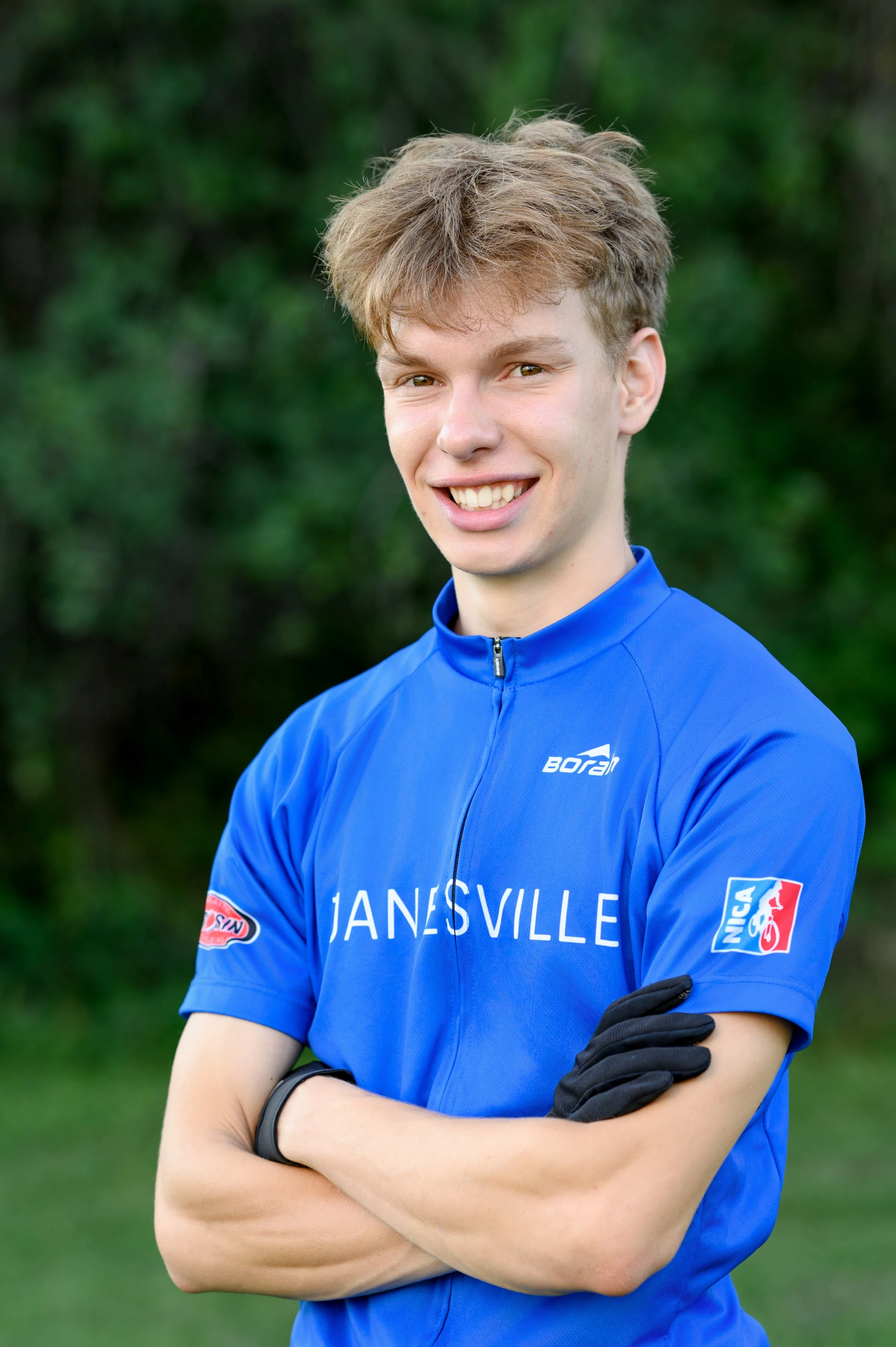 male senior sports portrait session in janesville, wi