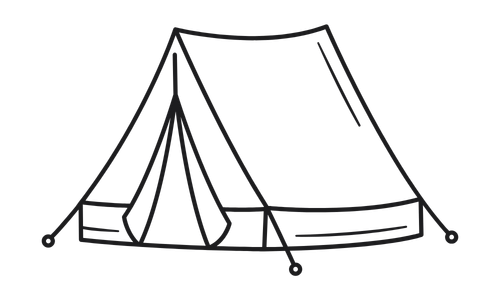 drawing of a tent