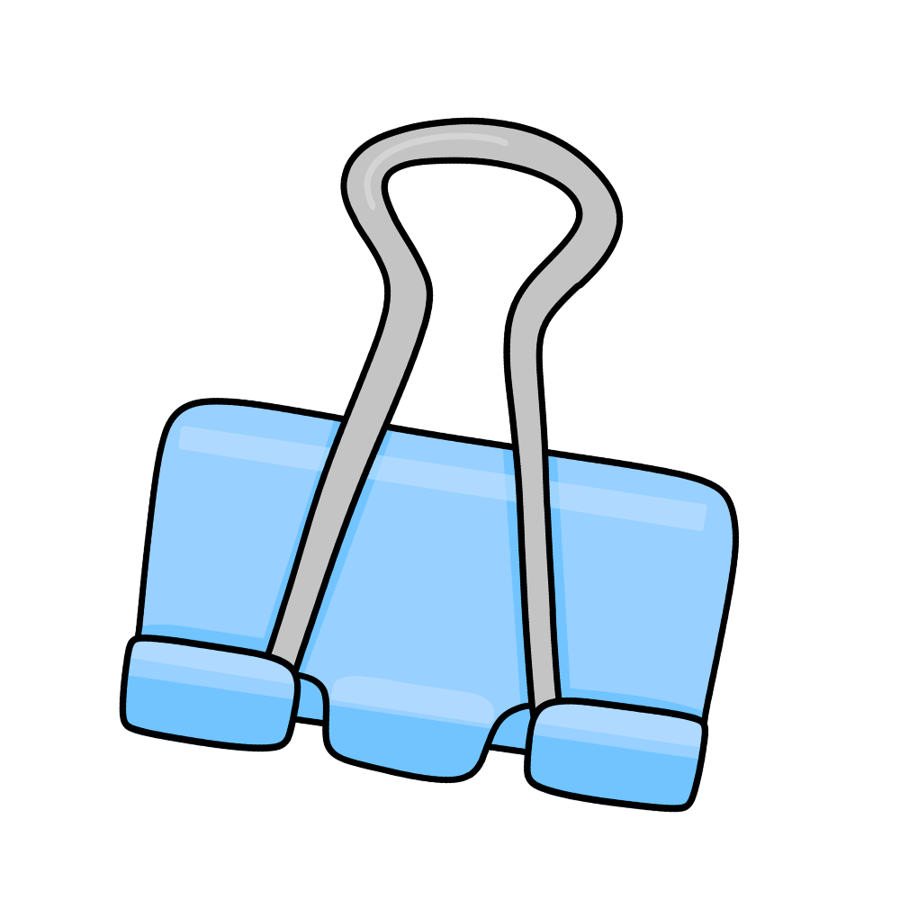 Binder clip sticker