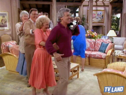 Golden Girls doing a conga line
