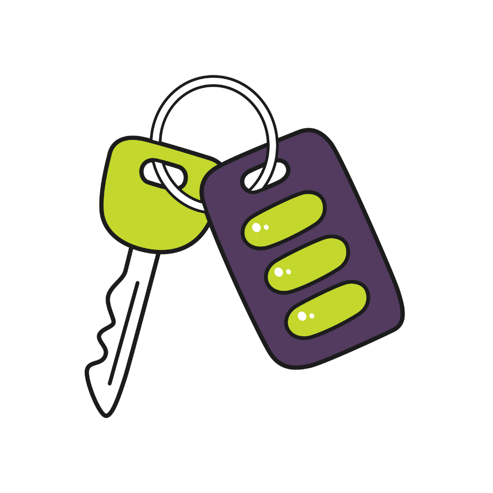 sticker of car keys