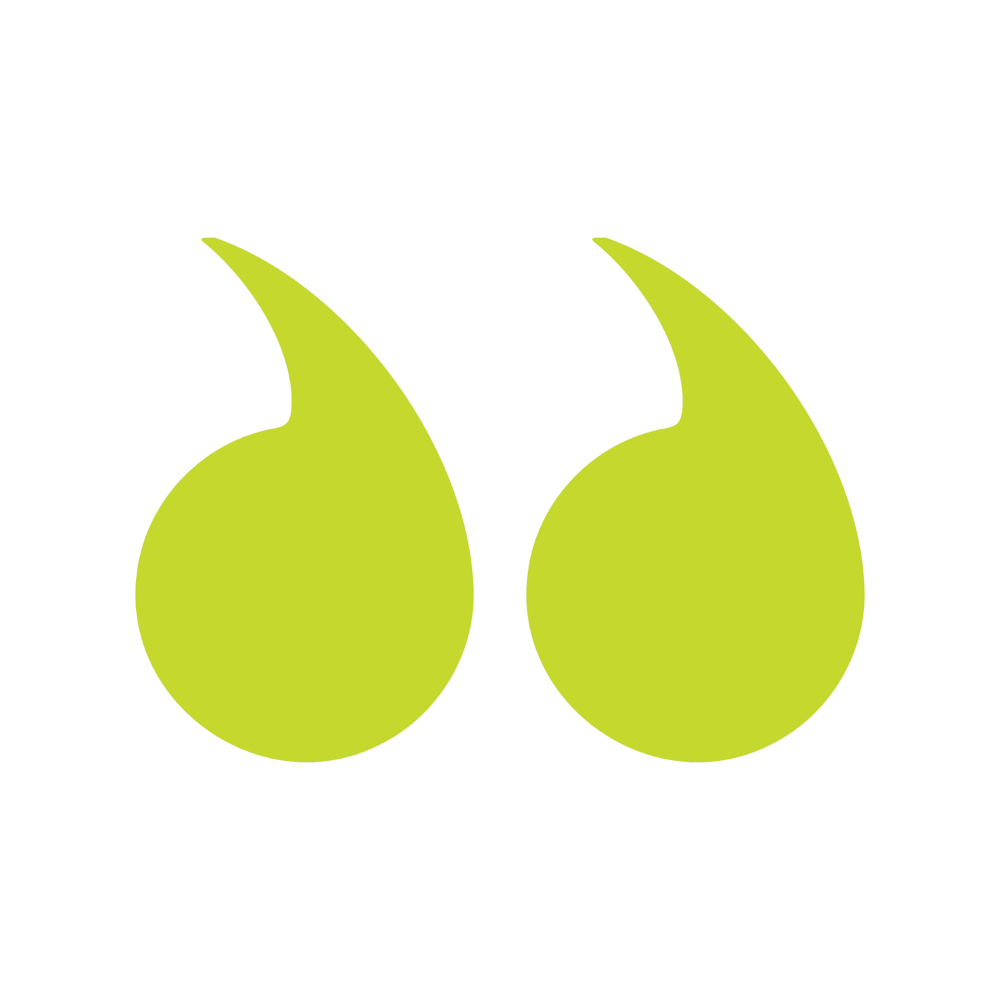 lime green quotation marks