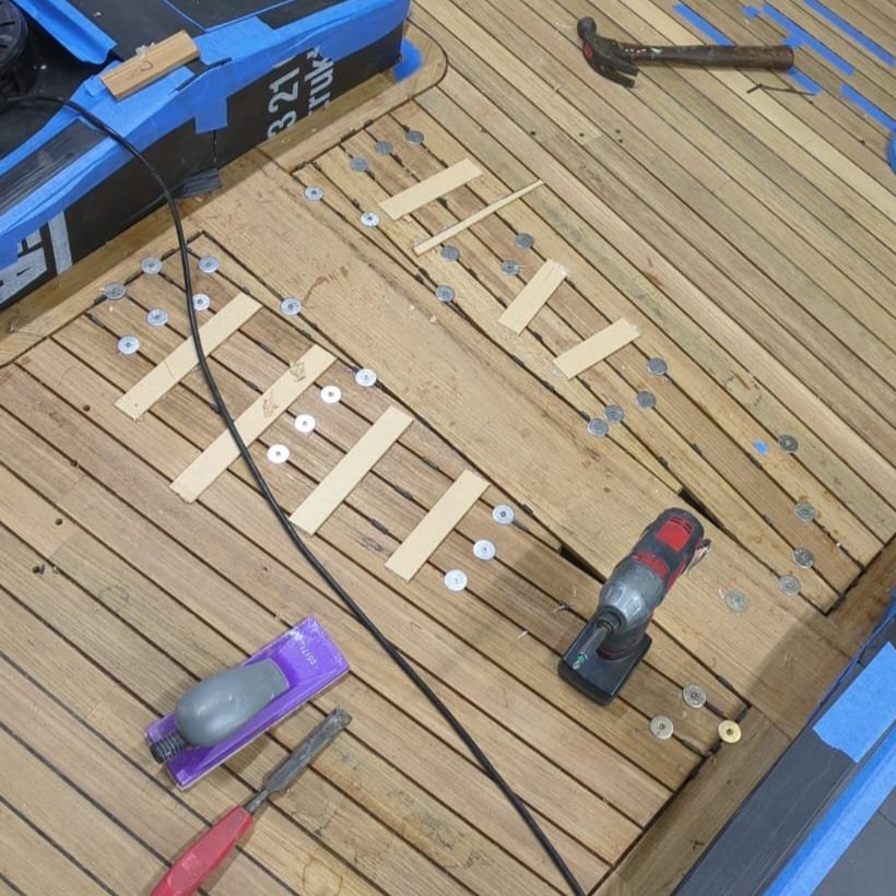 Adding the last few planks
