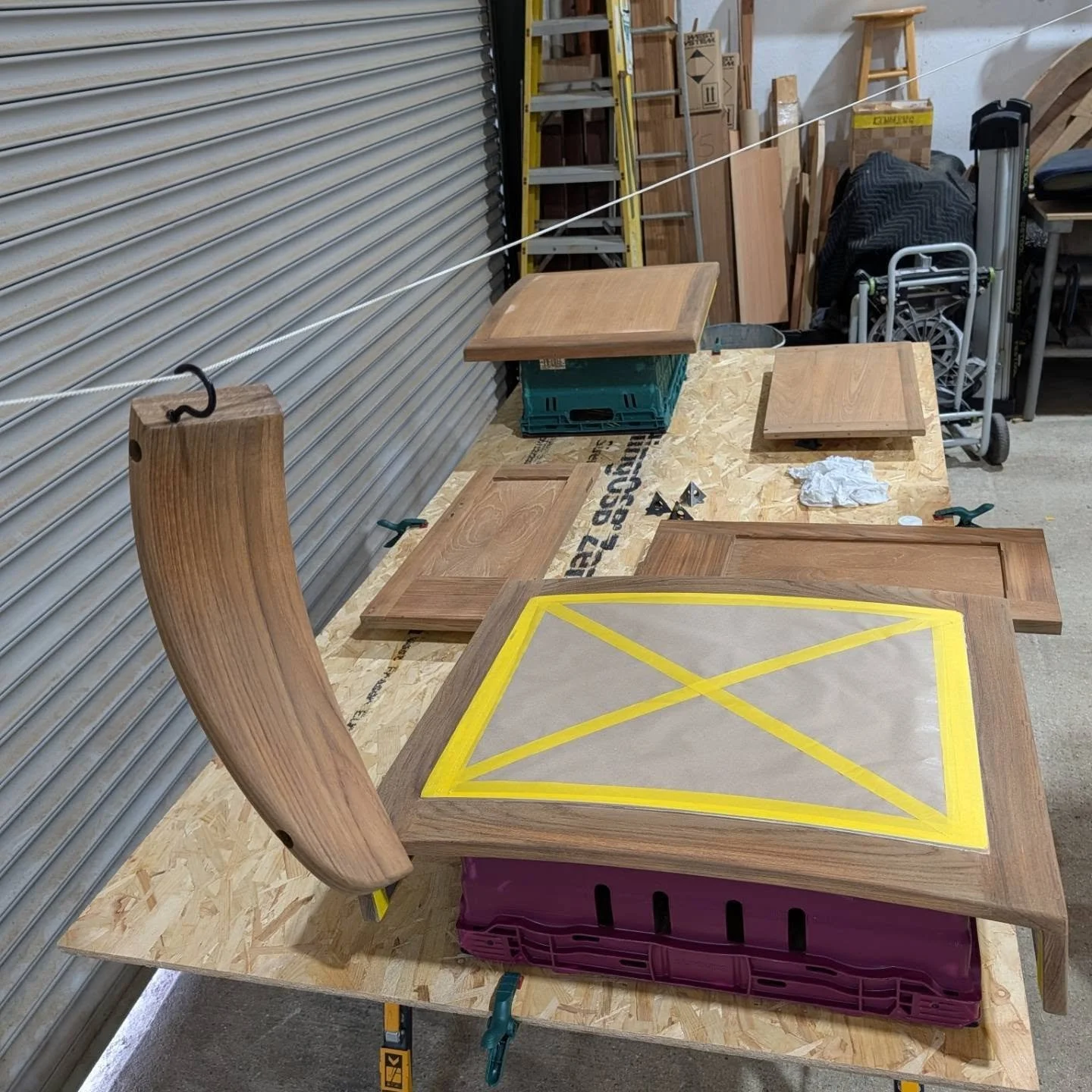 1st coat of varnish going onto all the "fiddly bits"