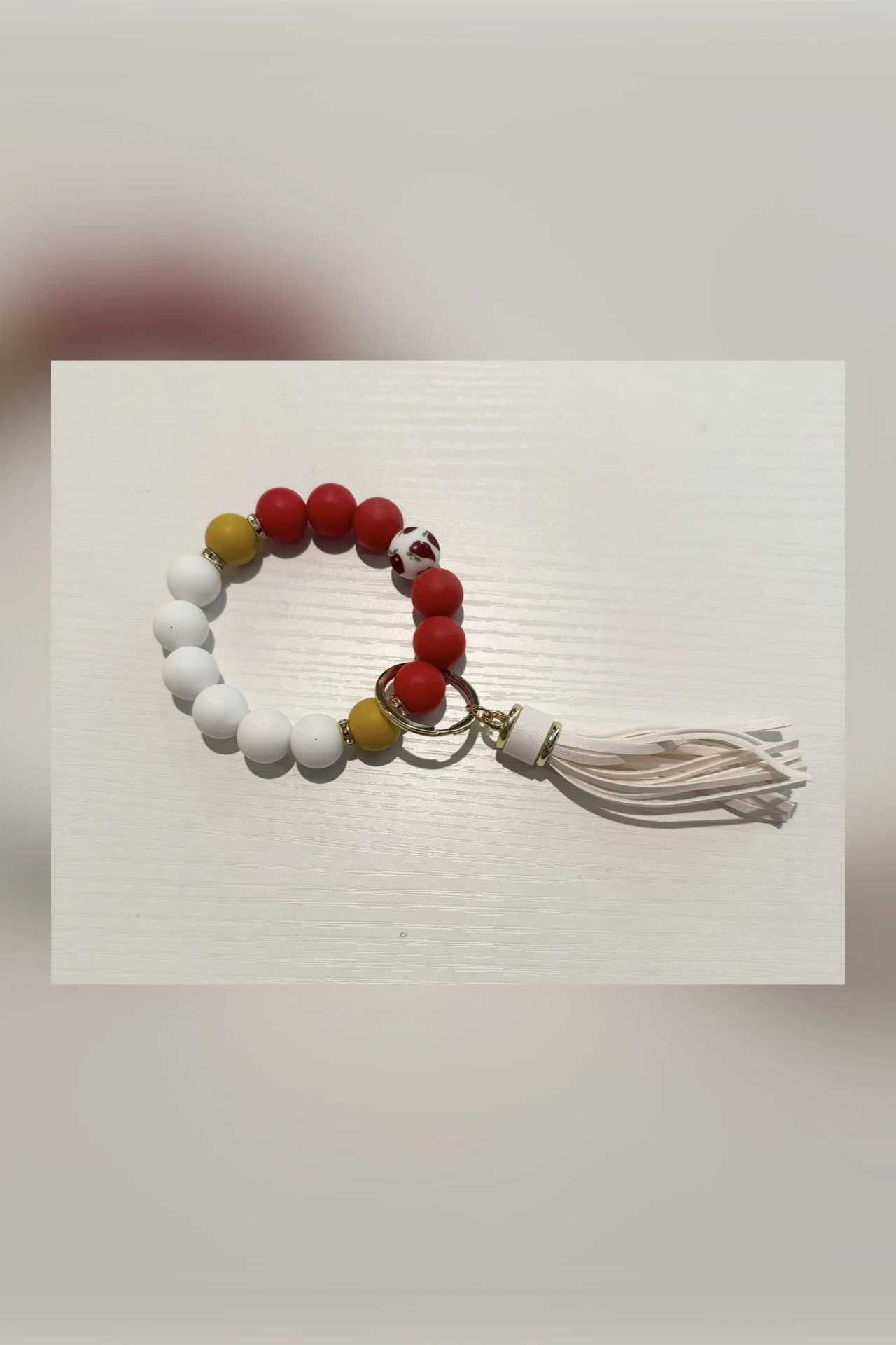 Red Delicious Apple Protection Keychain - Customizable