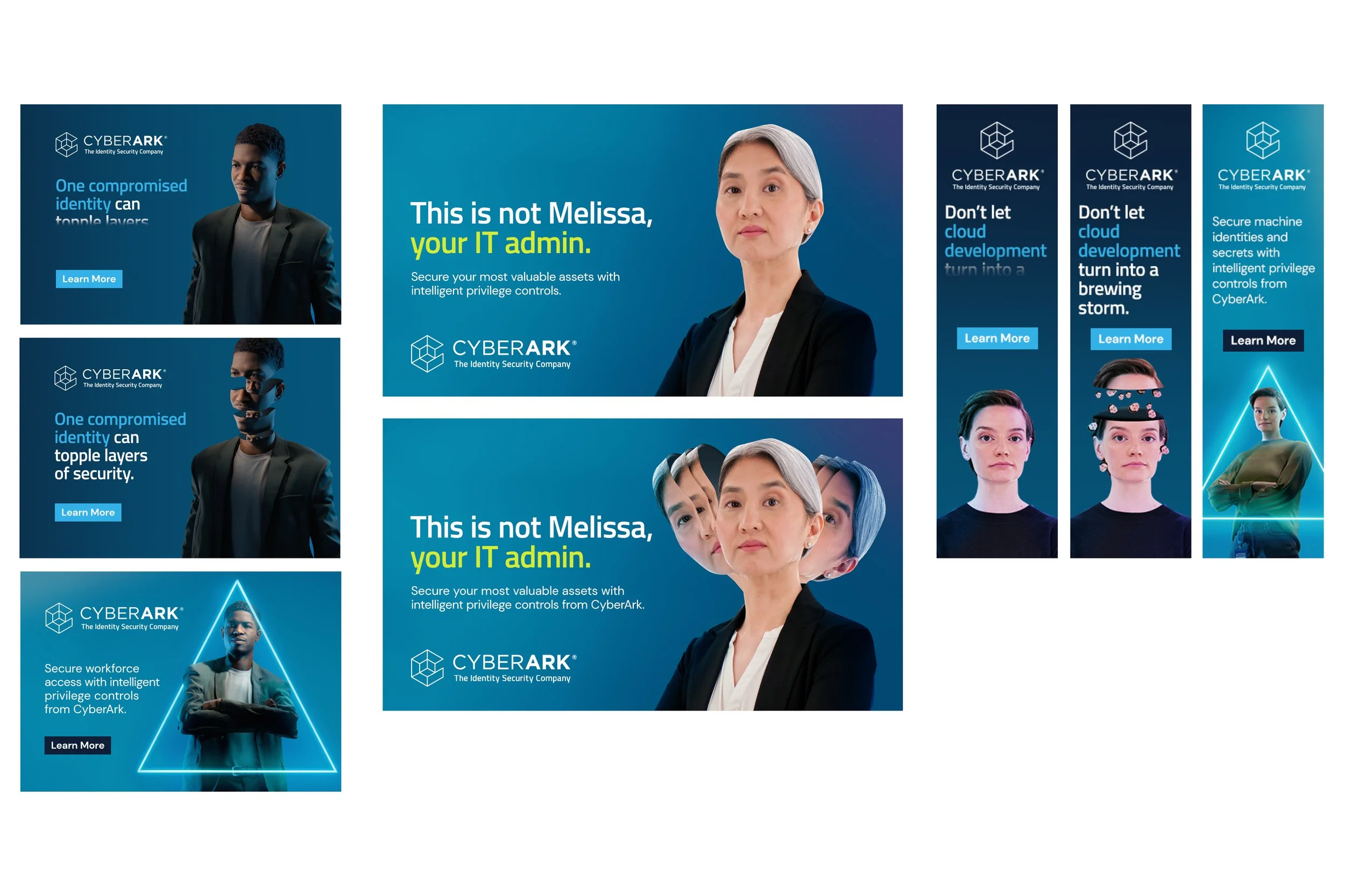 CYBERARK — STUDIO DESIGNER  /  Built digital layouts for animation in an array of sizes, based off of Art Director’s approved look.