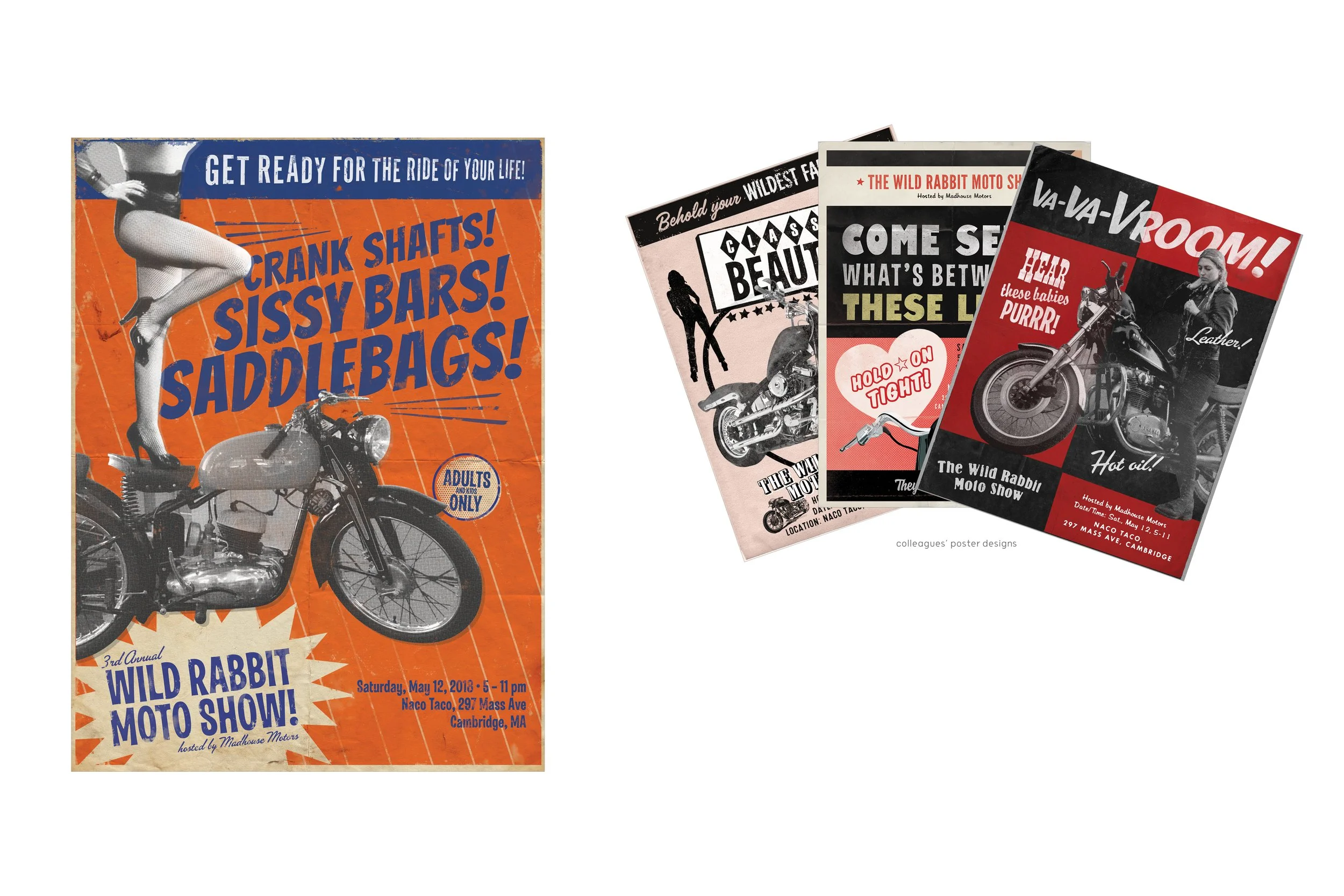 WILD RABBIT MOTO SHOW — DESIGNER, DIGITAL ARTIST  /  Designed poster (left).