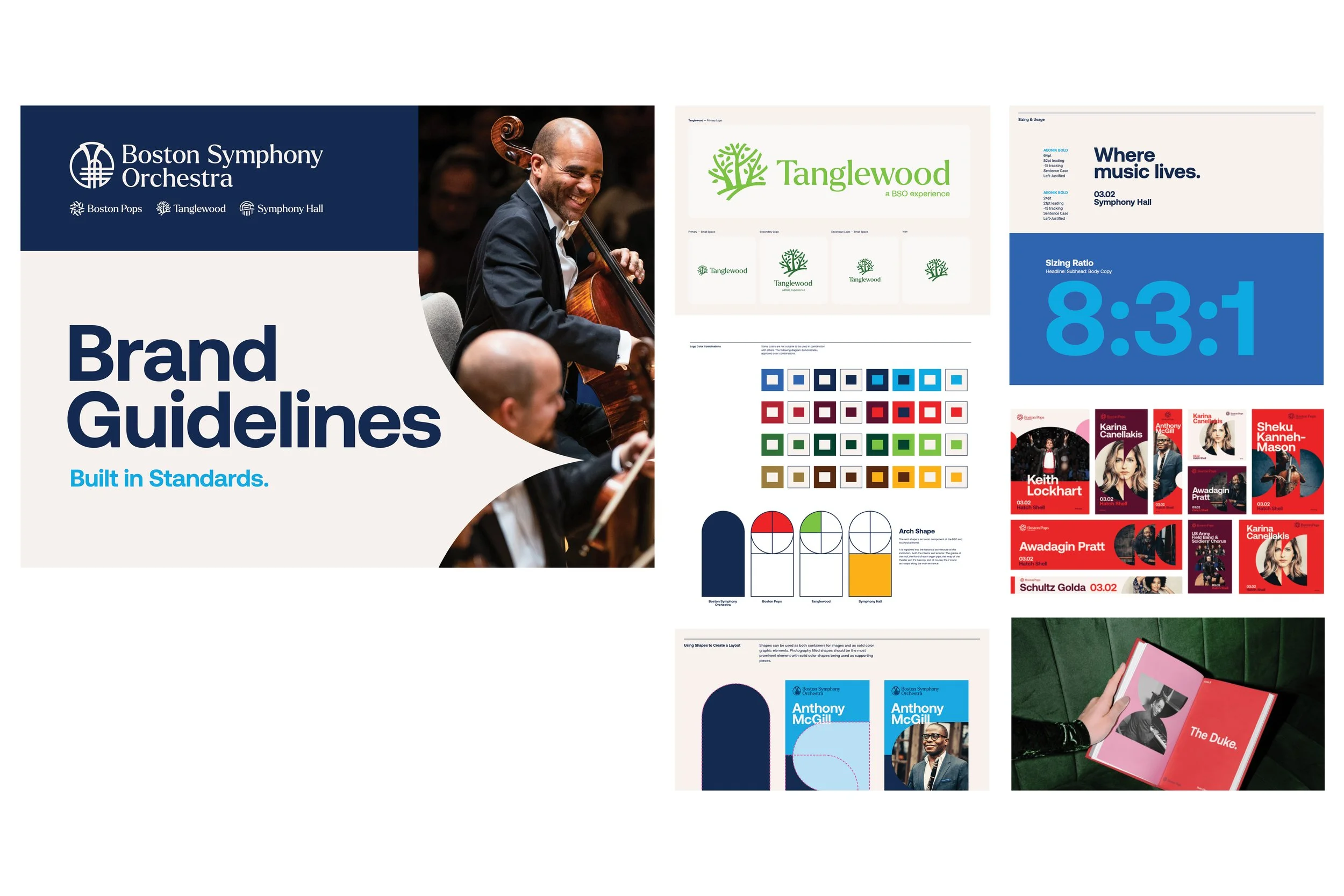 BOSTON SYMPHONY ORCHESTRA — STUDIO DESIGNER, ASSET MANAGER  /  Built out brand standards in Standards.  /  Developed and managed large library of brand assets, including hundreds of logo lockups in an array of colors, color modes and file types.  /  