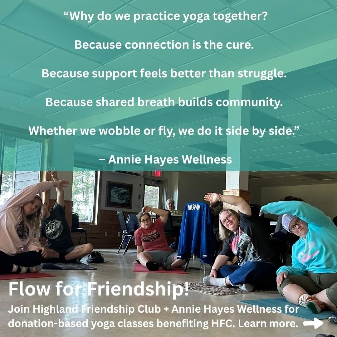 HFC is teaming up with Annie Hayes Wellness for weekly donation-based yoga in Minneapolis!

For all of November + December, your donations will go towards HFC fitness + wellness programs.

Mark your calendars to join us:
🗓 Mondays &bull; 6&ndash;7 P