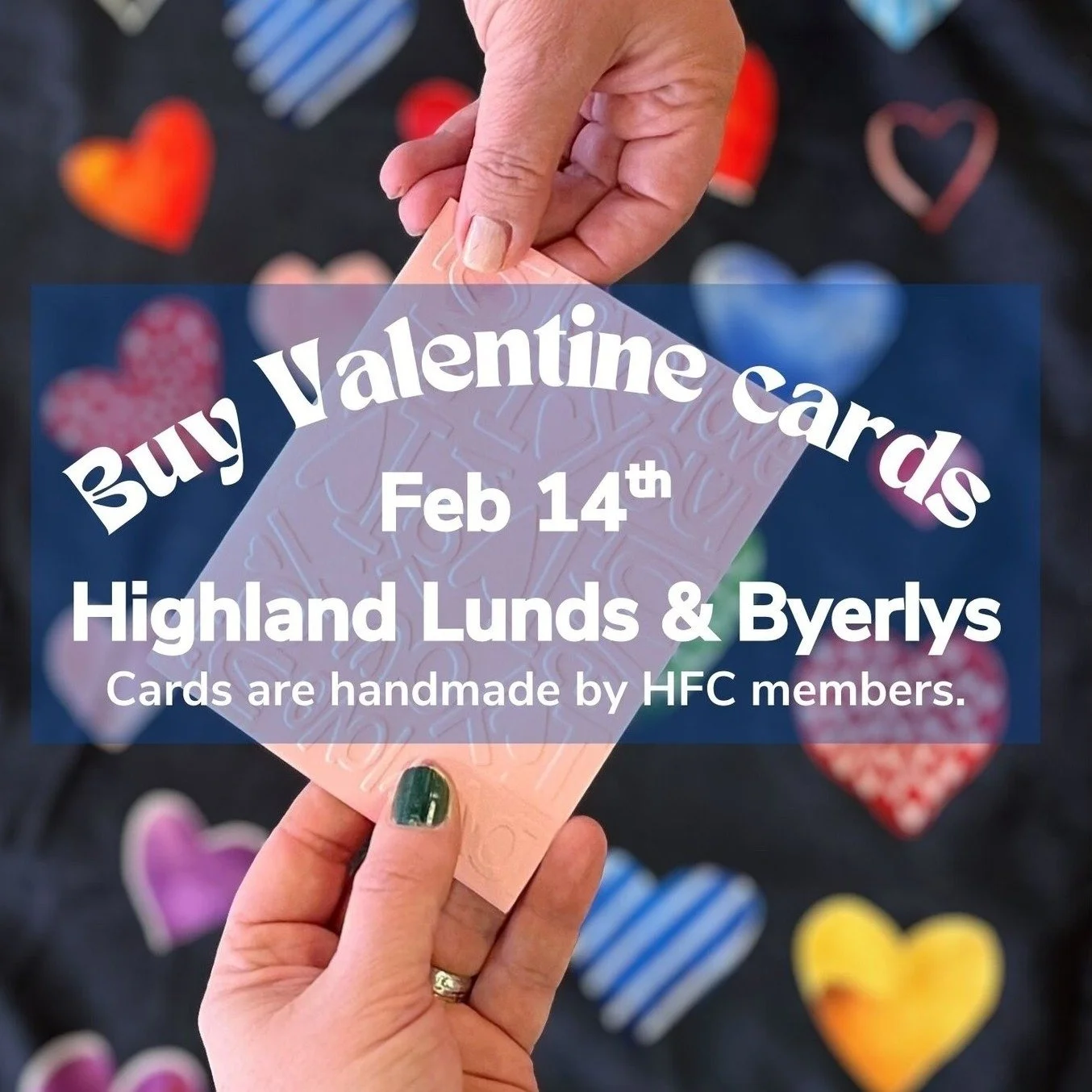This weekend, stop by Lunds &amp; Byerlys Highland to purchase a handmade Valentine's card for your loved one. Made by HFC members, all profits go toward creating opportunities for people with disabilities. 
@lundsandbyerlys