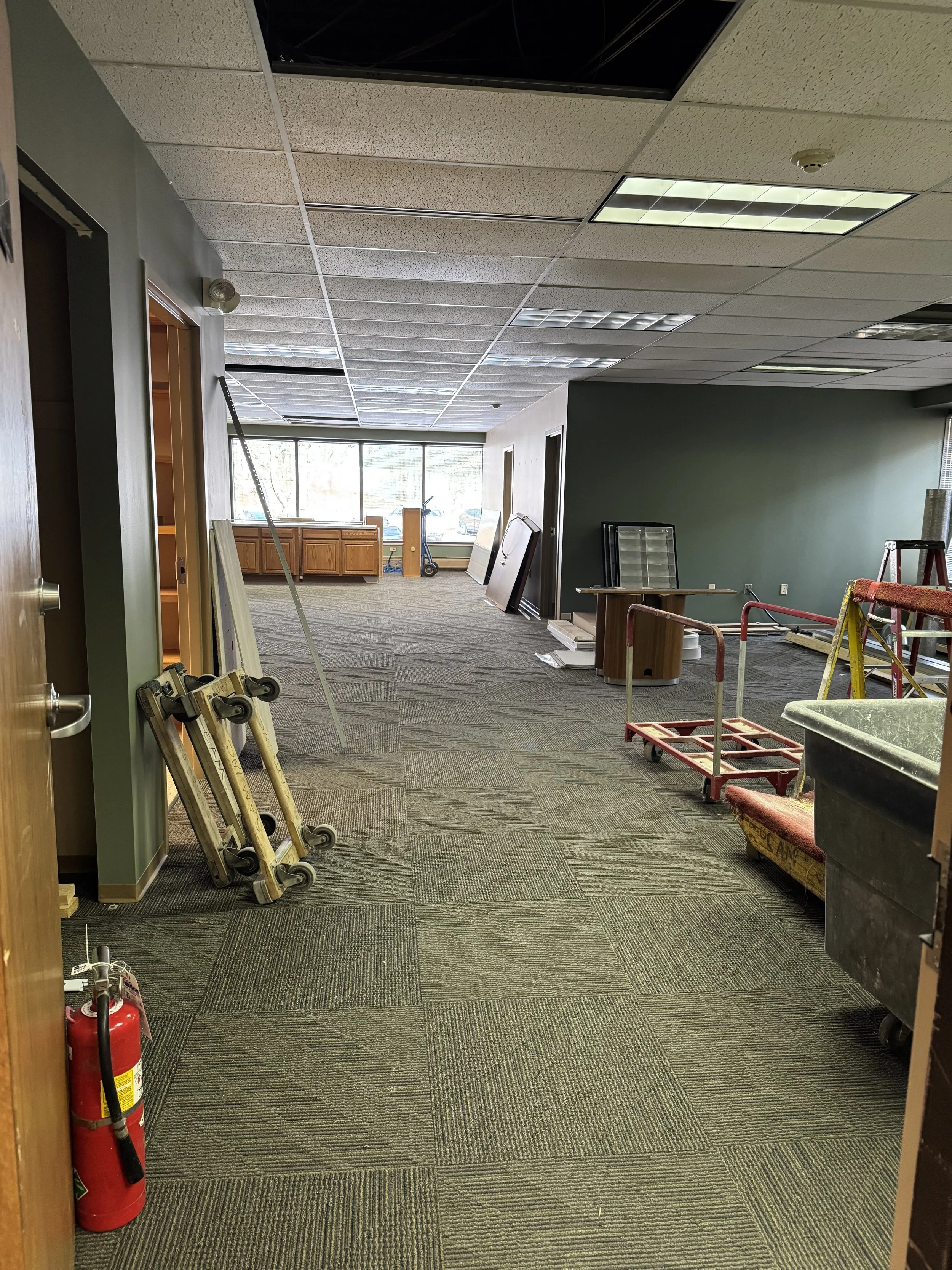 The space at the start of renovations.