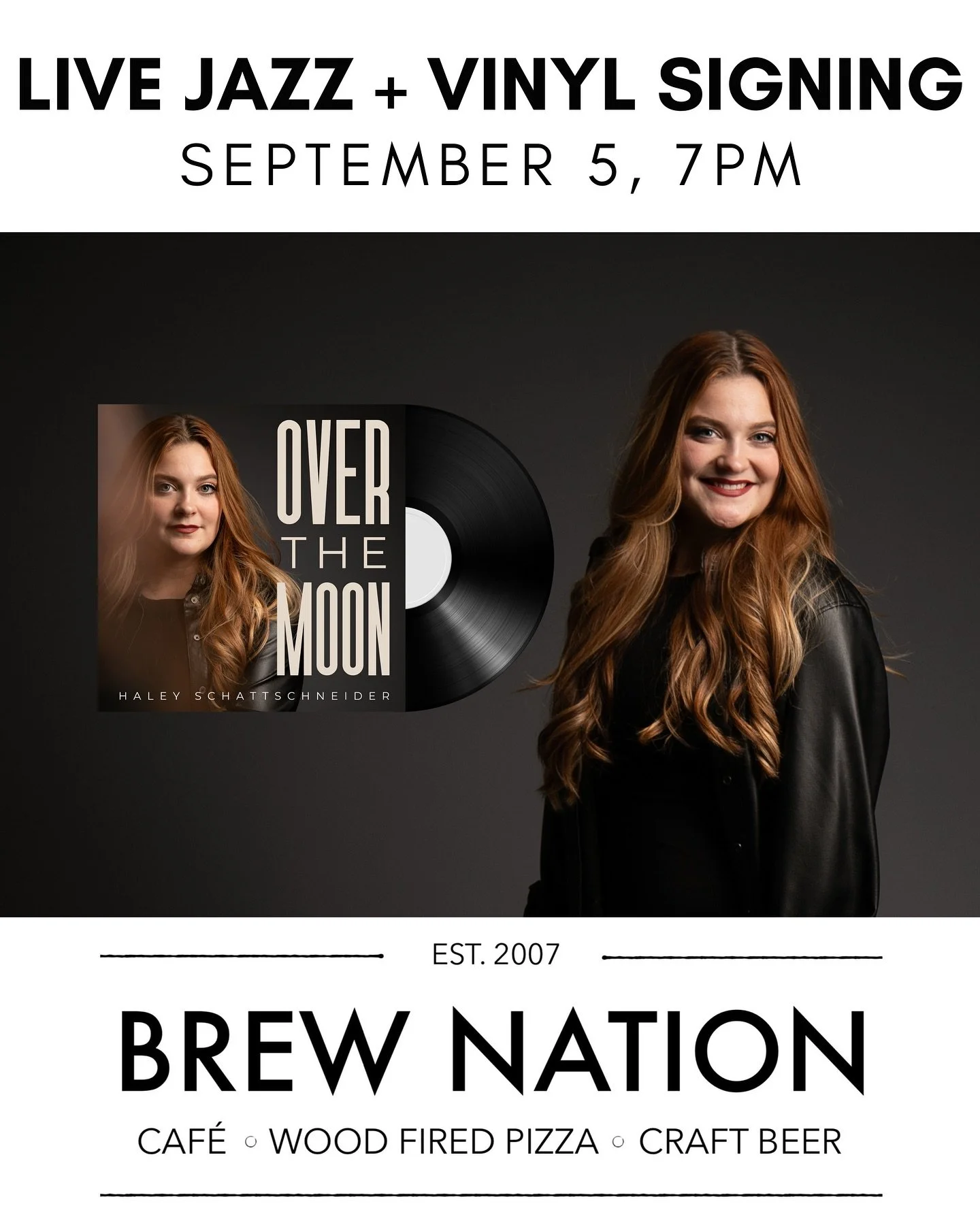 OHIO! I&rsquo;m coming home for a couple of events in September and I&rsquo;m very excited about this!! 

🗓️ September 5 at @brewnation.celina 
Free event, starting at 7pm!

LIVE JAZZ + VINYL SIGNING 

I hope to see you there!! 💿 🎶