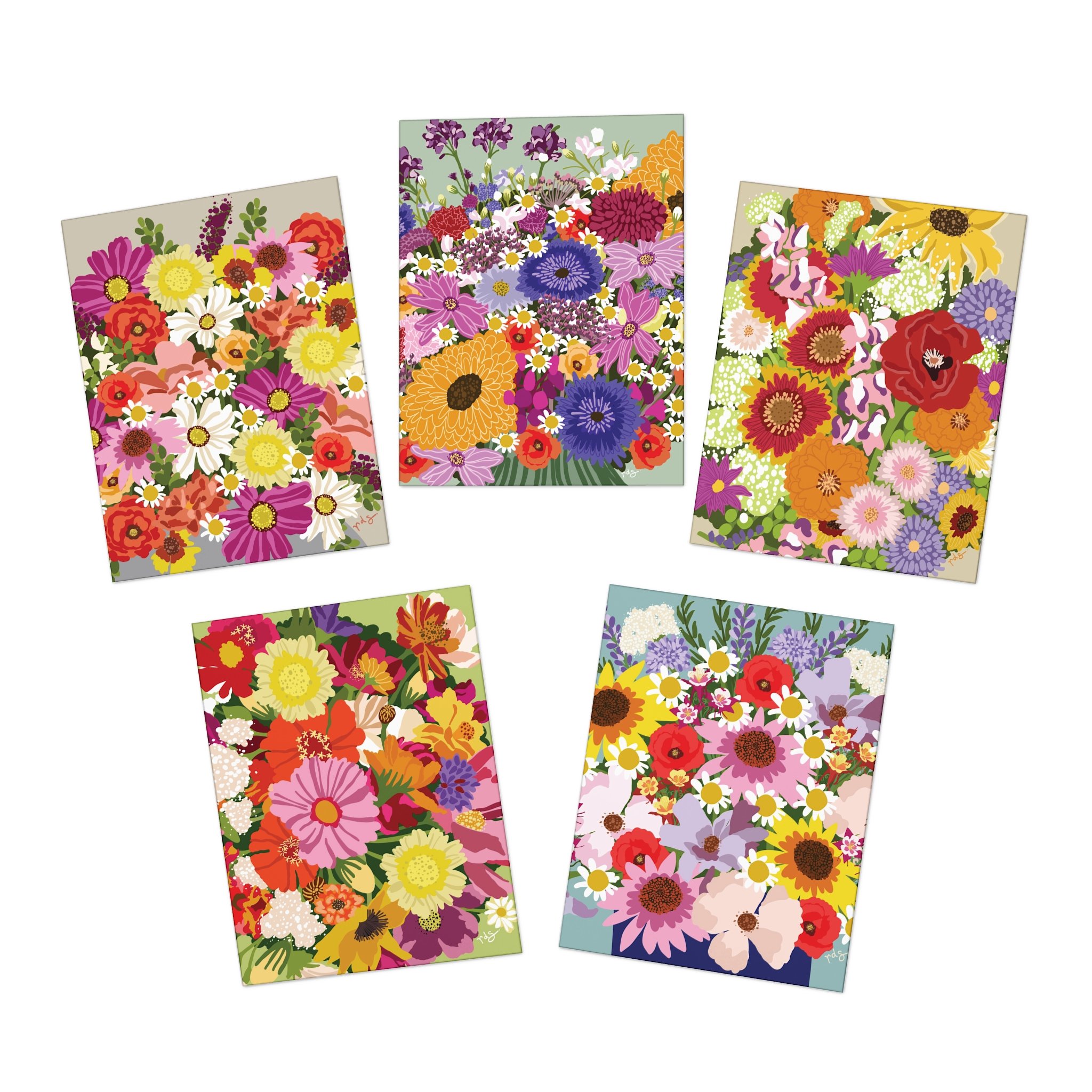 Blooms of Joy Greeting Cards - No. 2