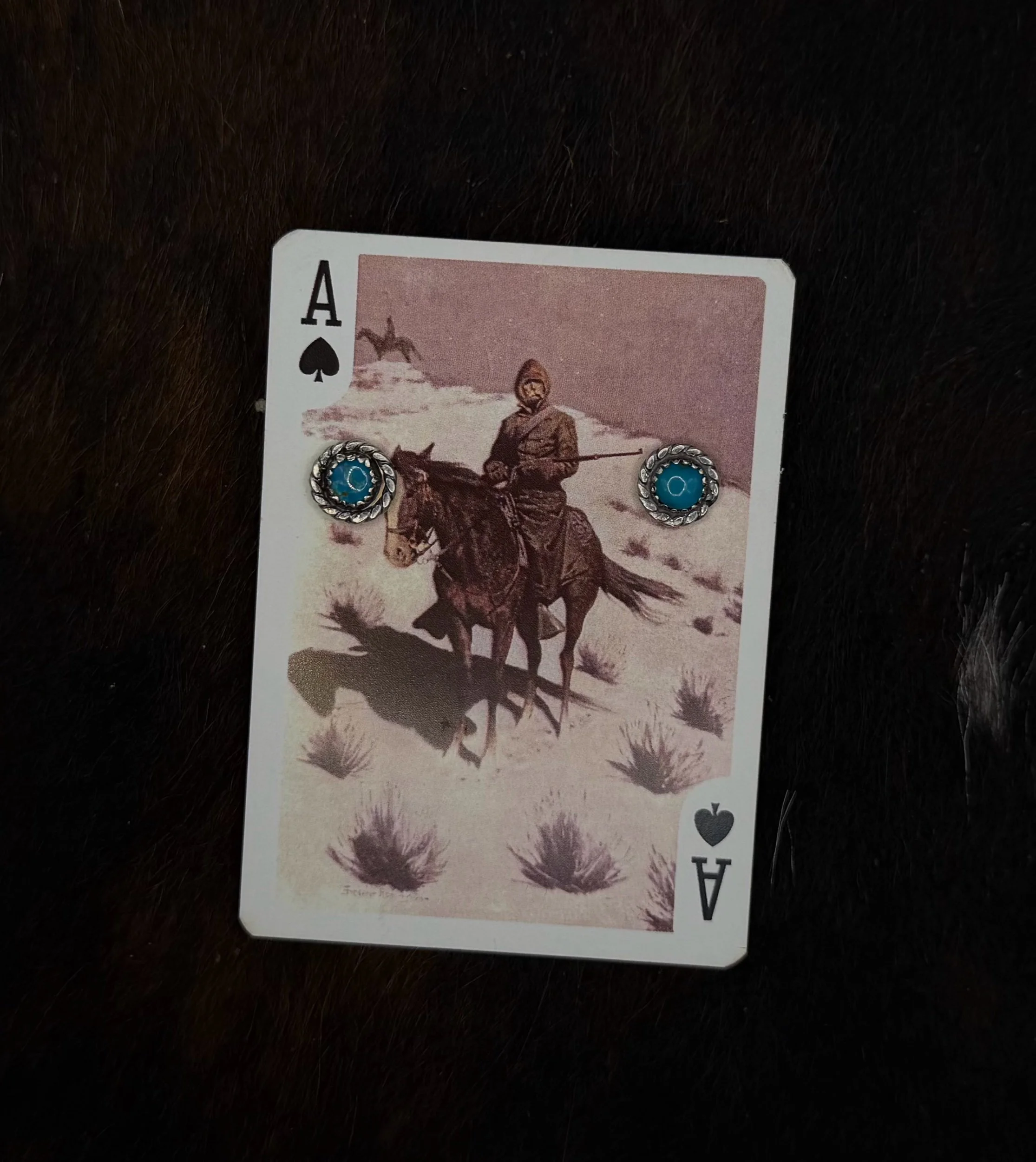 Kingman Turquoise Studs 6mm