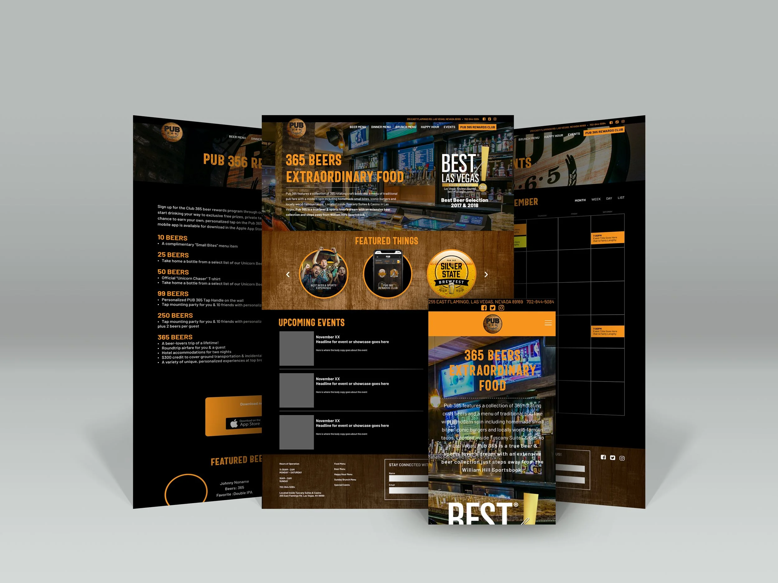 Pub 365 Website Mockup