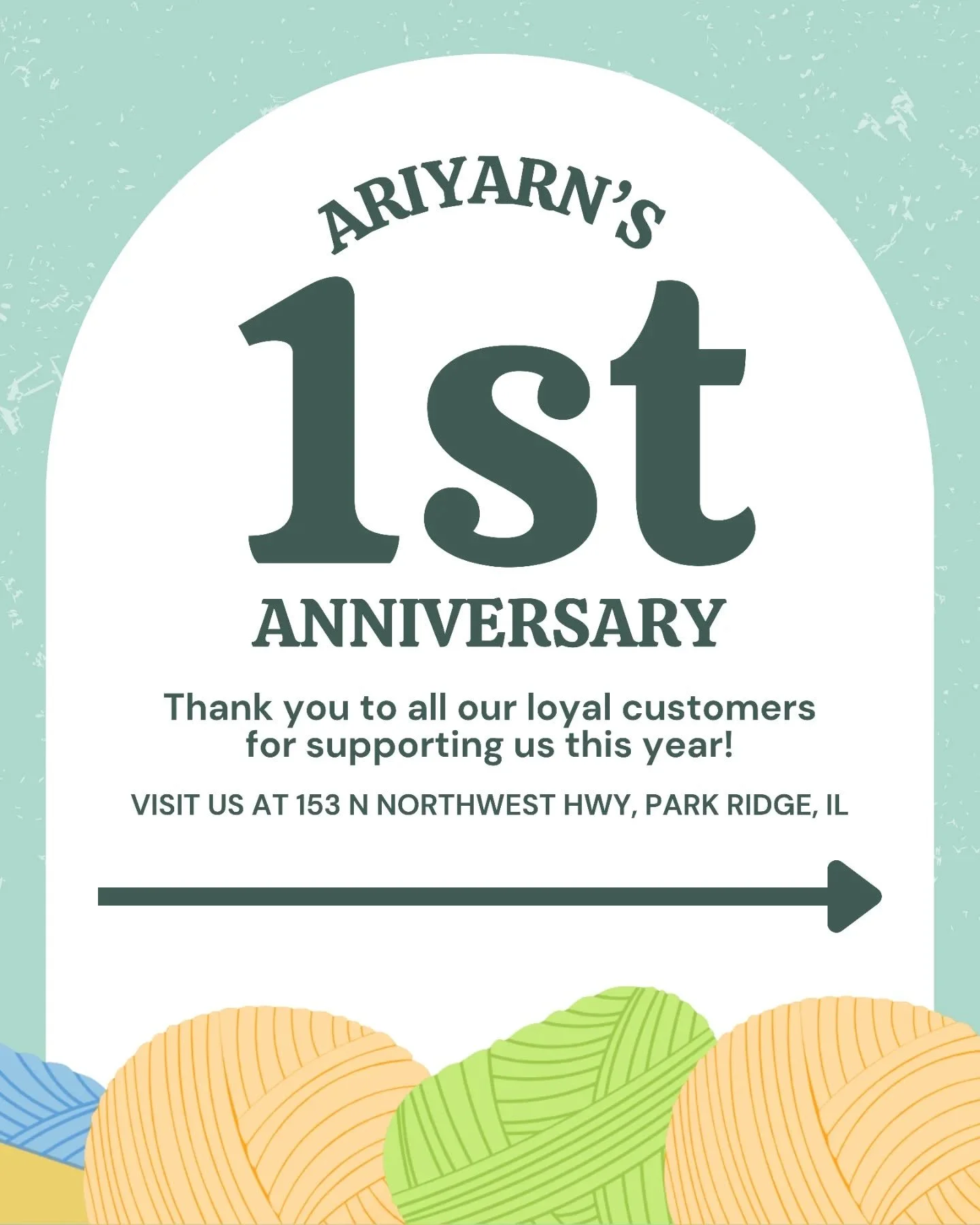 It's our anniversary weekend and we're celebrating with you! 🎉

Come join the fun from Friday 4/10 through Sunday 4/12.

🧶 Daily Stitch Parties!

Stop by the shop for tea, treats, and some quality stitching time with us!

12 PM - 2 PM (Friday, Satu