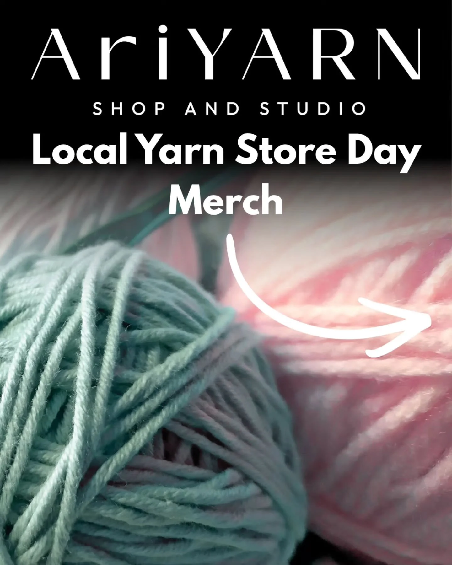 It's almost time to celebrate Local Yarn Store Day (April 25th, 2026)! 🎉

Stop by AriYARN for some truly exciting LYS Day merch! We've got everything from AriYARN items to gorgeous DellaQ Snap Bags and special LYS Day Tins.

Swipe to see all the det