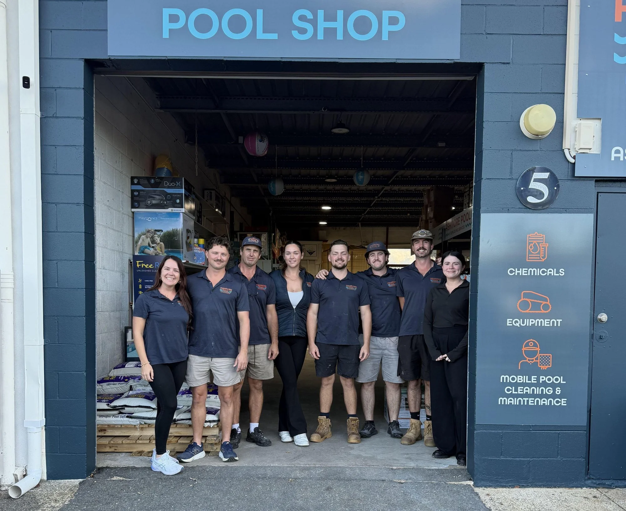 The Ashmore Pools team at the Pool Shop in Ashmore, Gold Coast