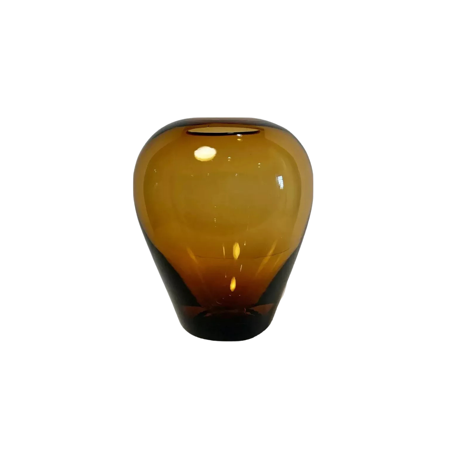 Amber Glass Blown Vase