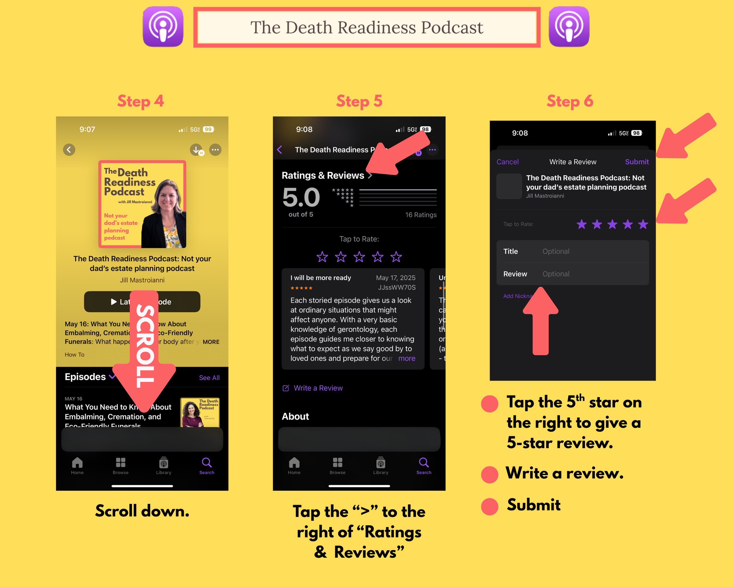 Rate and Review — Death Readiness
