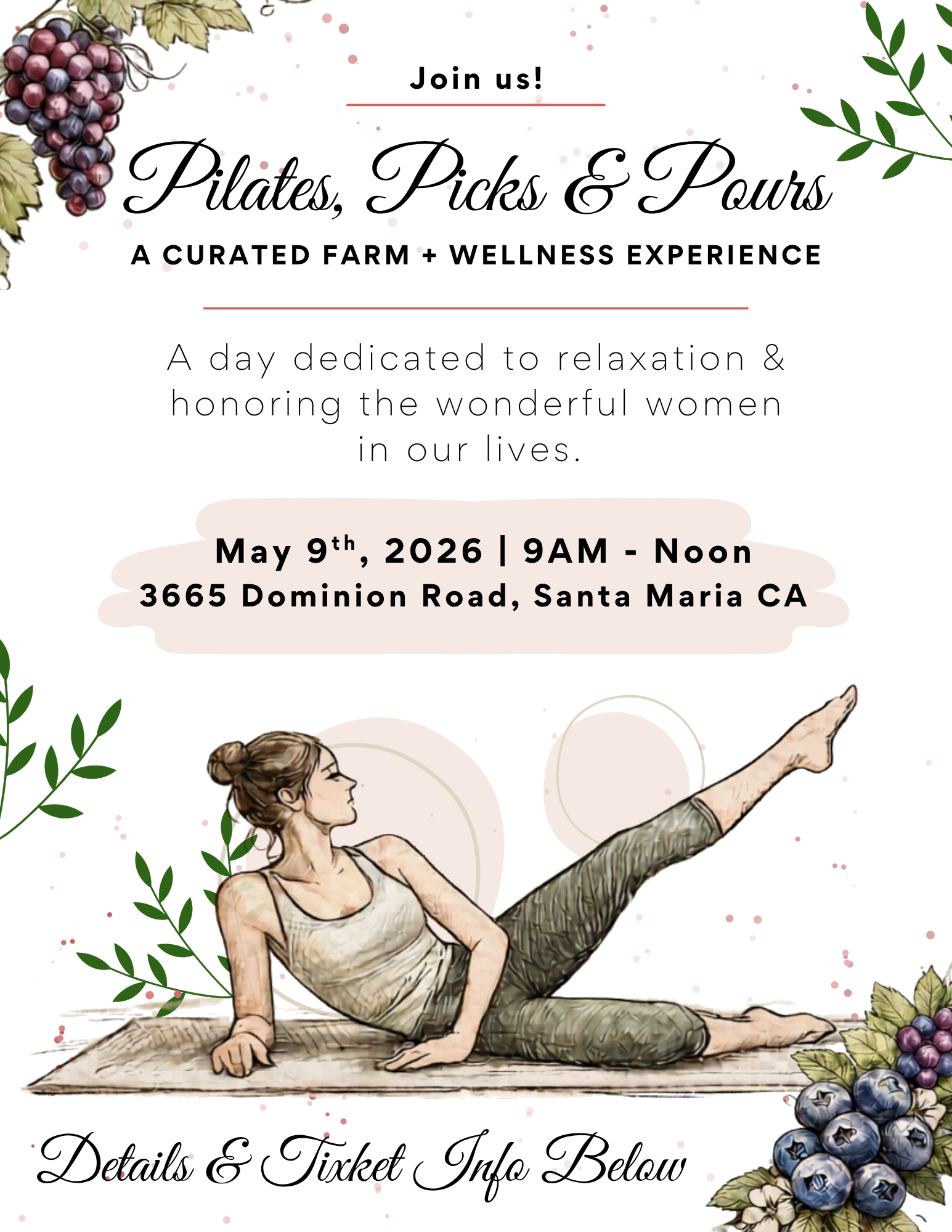 Pilates, Picks &amp; Pours