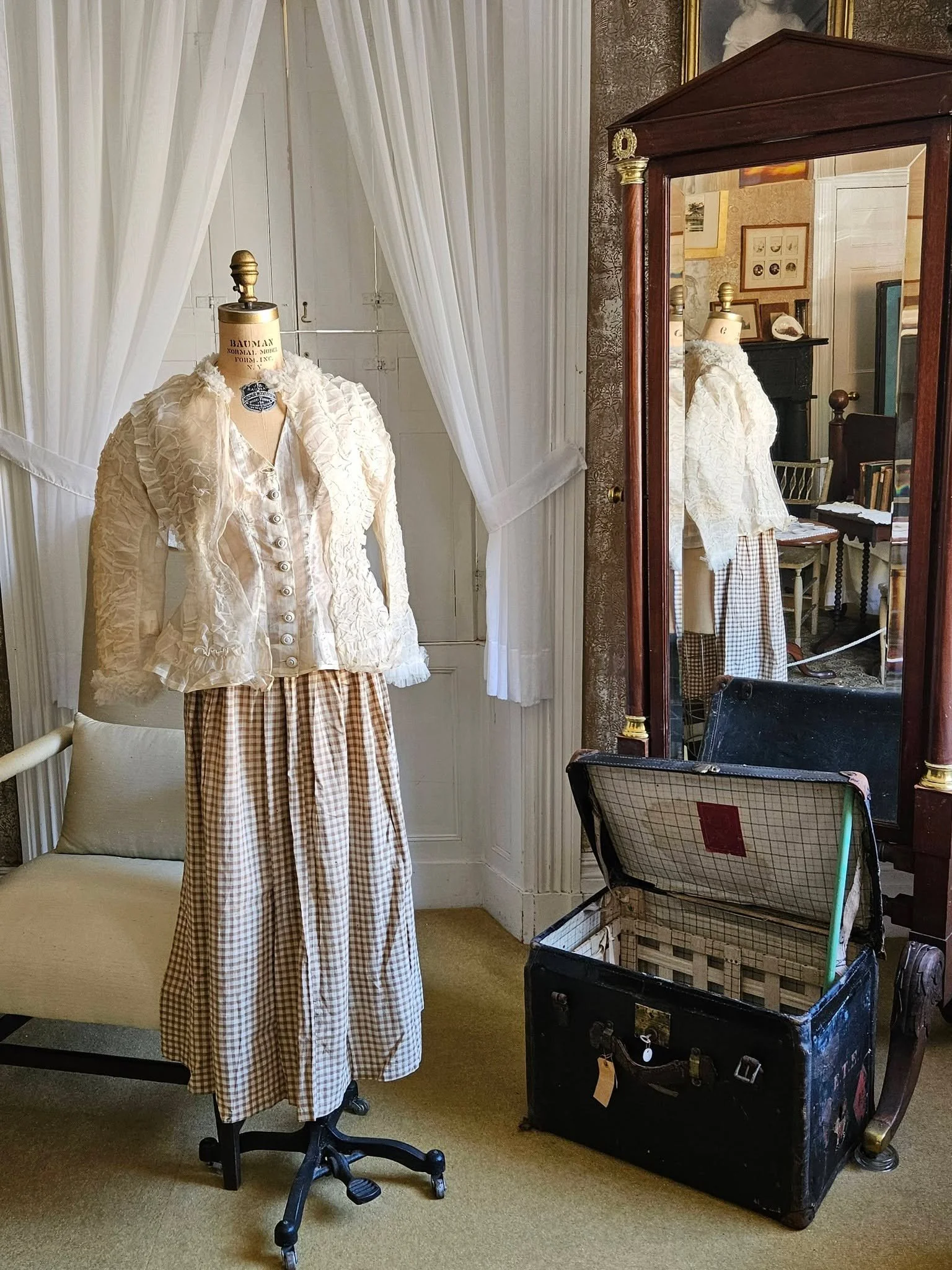 Clothing displayed in Ellen's bedroom