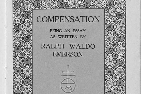Title page of an early edition of Ralph Waldo Emerson's essay "'Compensation."