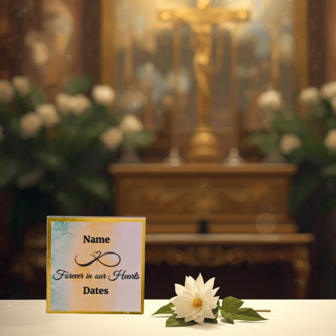 Sympathy Decor with Unique Inscriptions