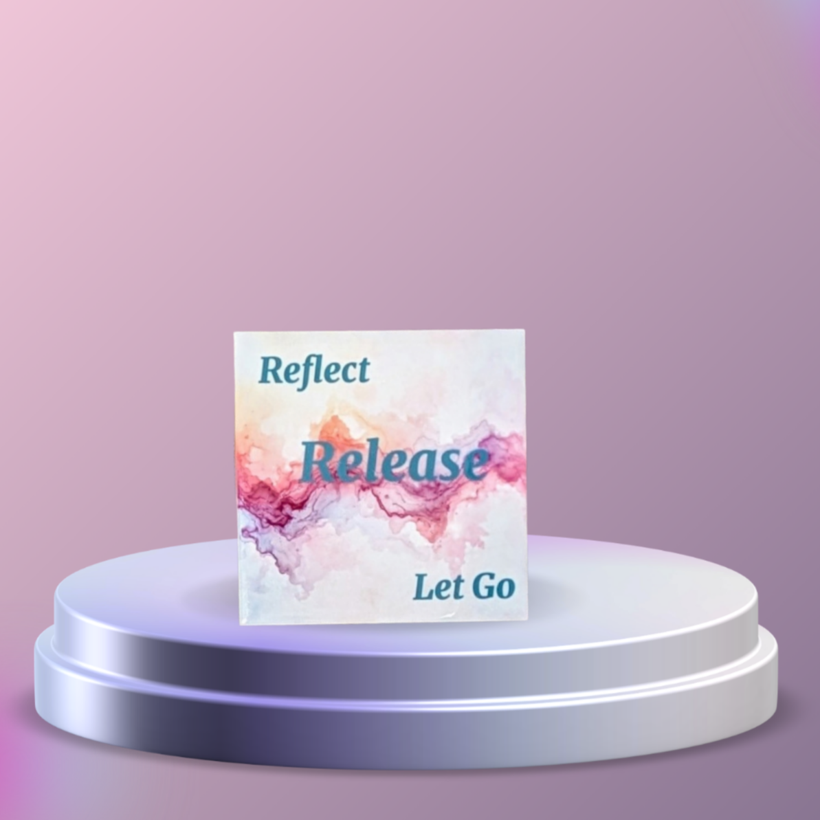 Reflect Release & Let Go Ceramic Tile On Display