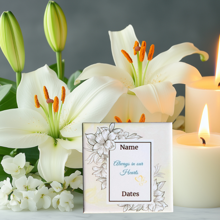 Always In our hearts sympathy ceramic  tile