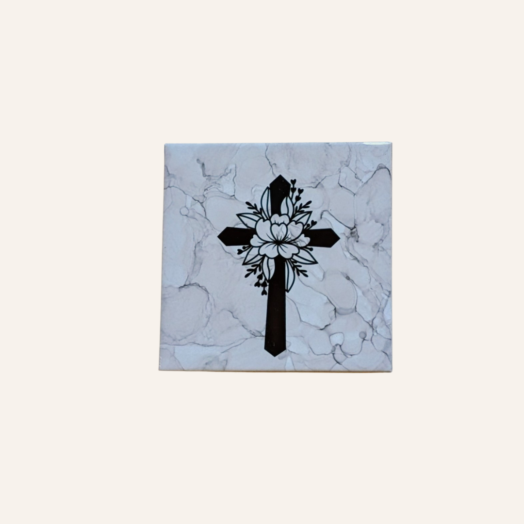 Cross with gray background