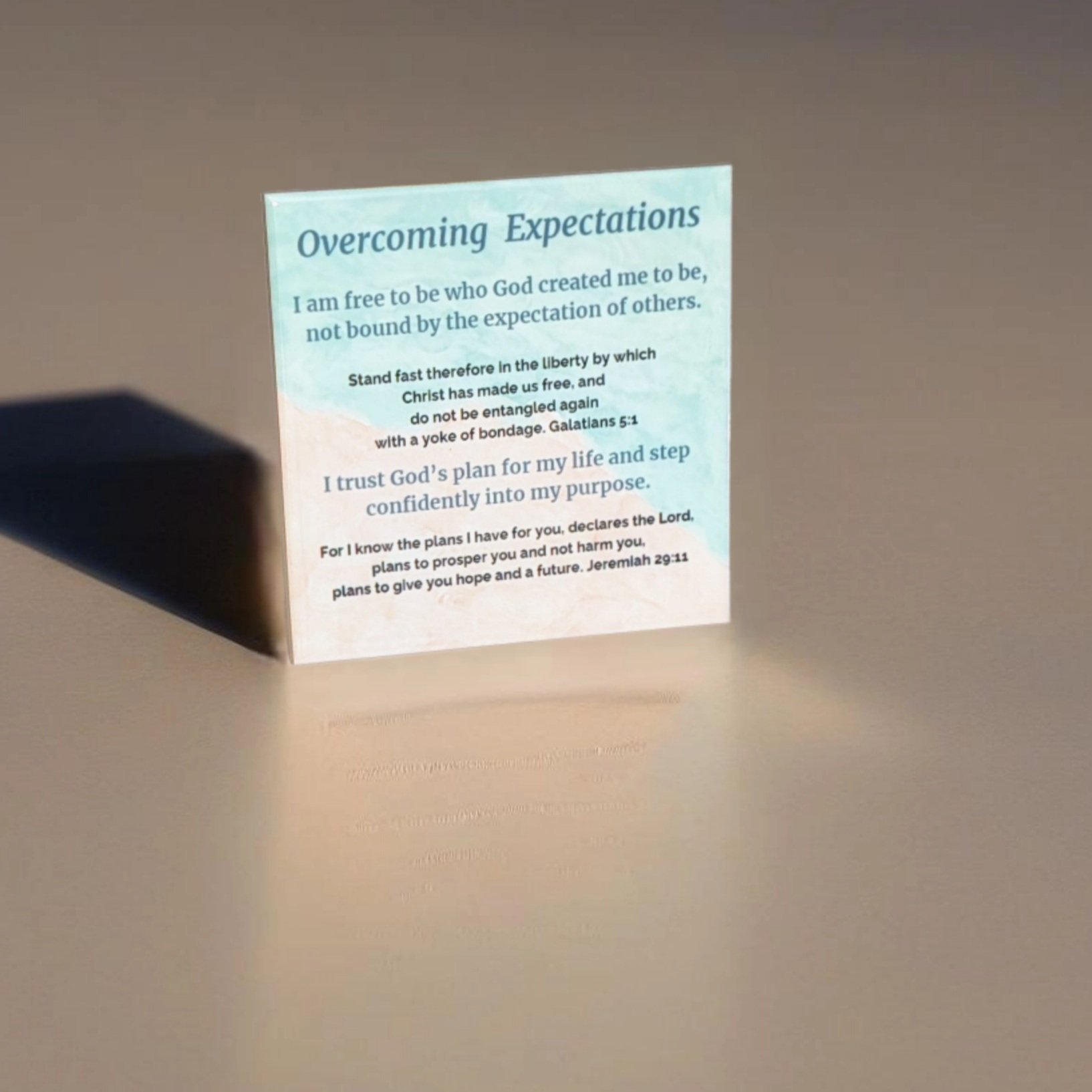 6 x 6-inch Overcoming Expectations Ceramic Tile