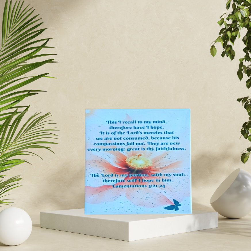 8 x  8 inch I have hope ceramic tile