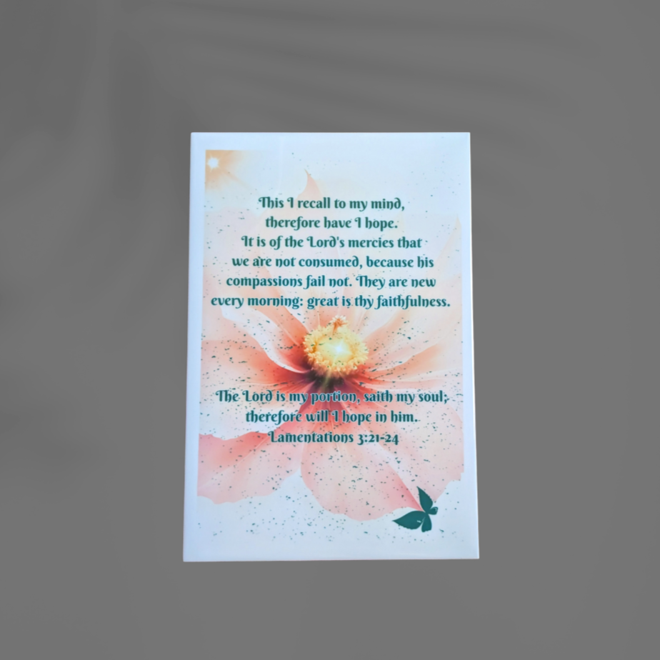 8 x  12 inch I have hope ceramic tile with gray background