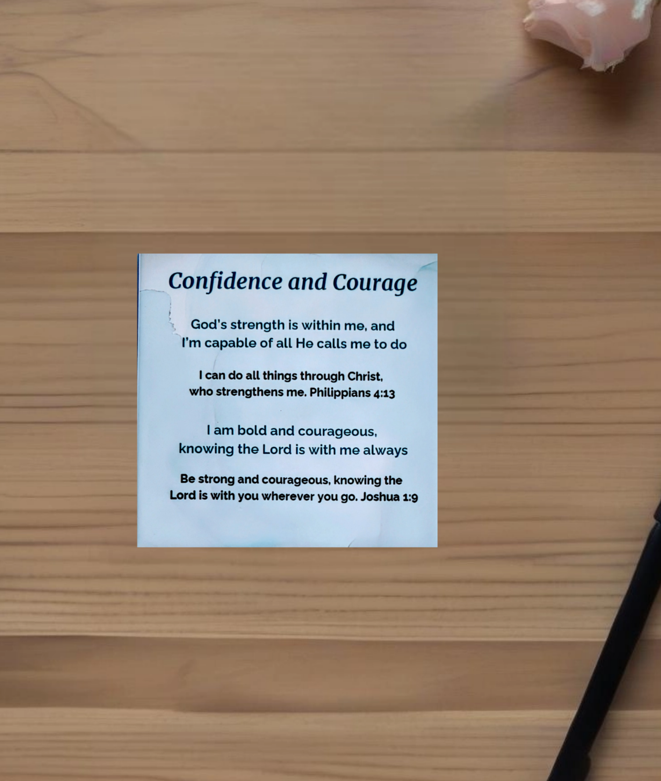 6 x 6-inch Confidence and Courage Ceramic Tile