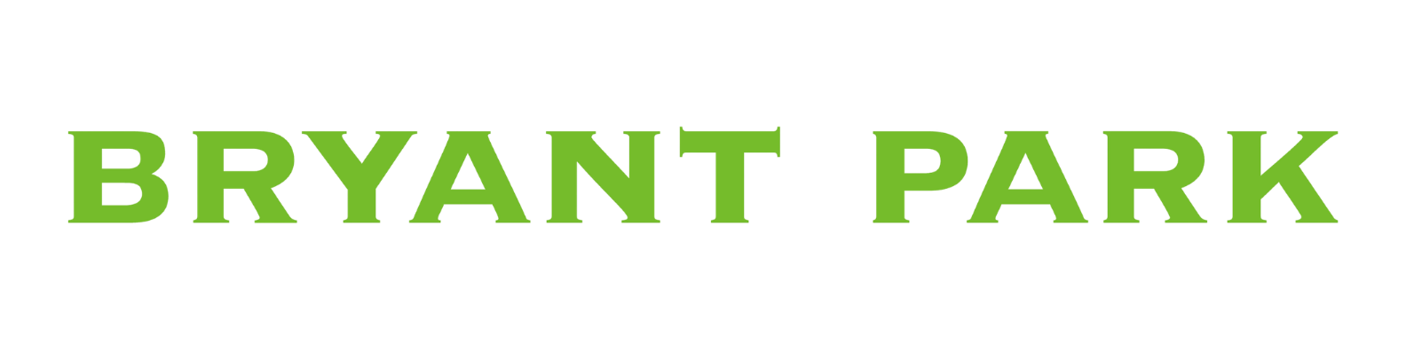 The Bryant Park logo