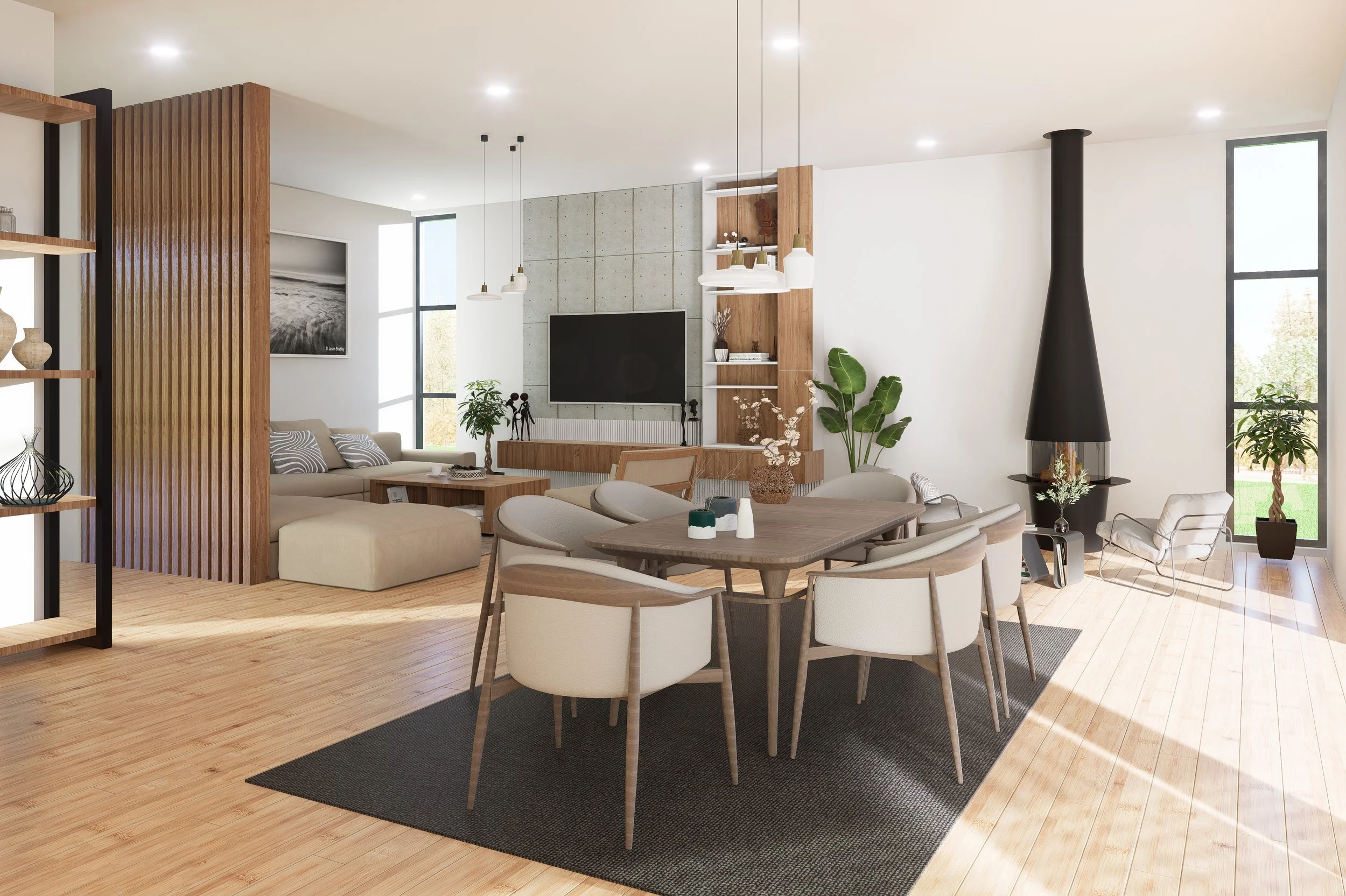 Modern Alpine investment property myoko dining area