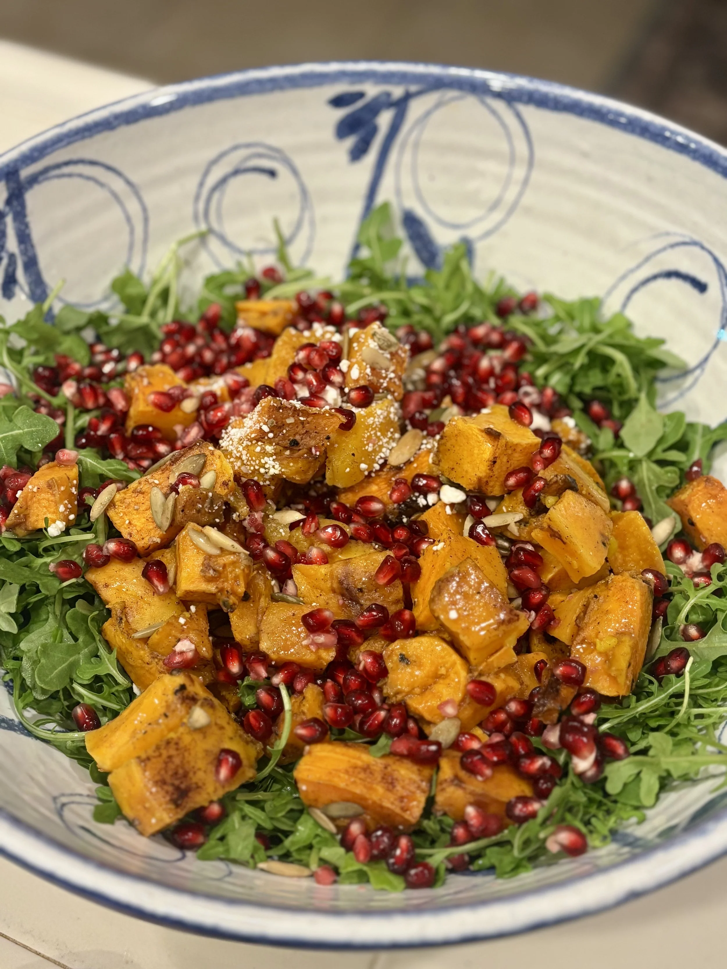 Harvest Pomegranate arugula salad