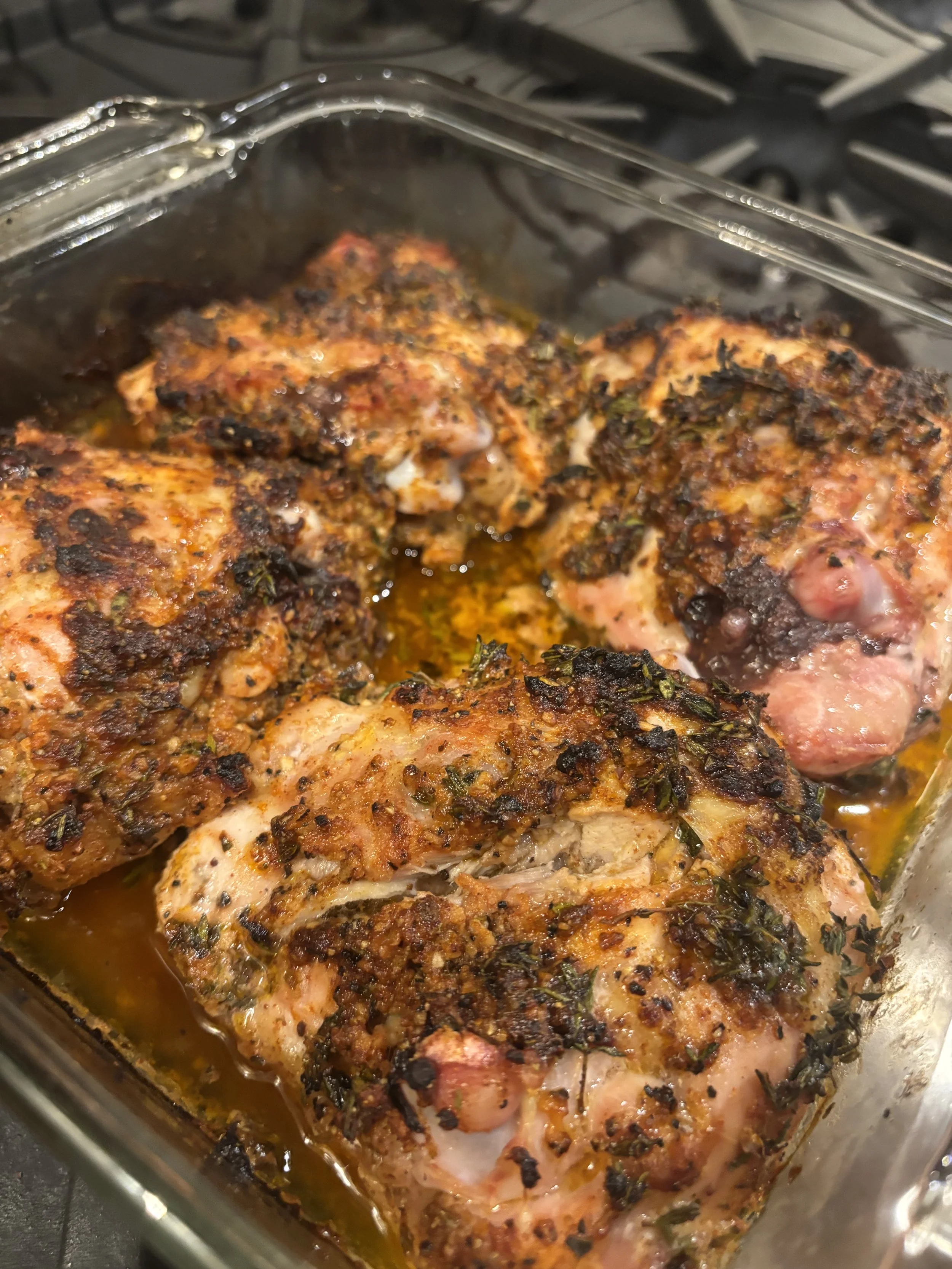 Garlic Herb Baked Chicken Thighs