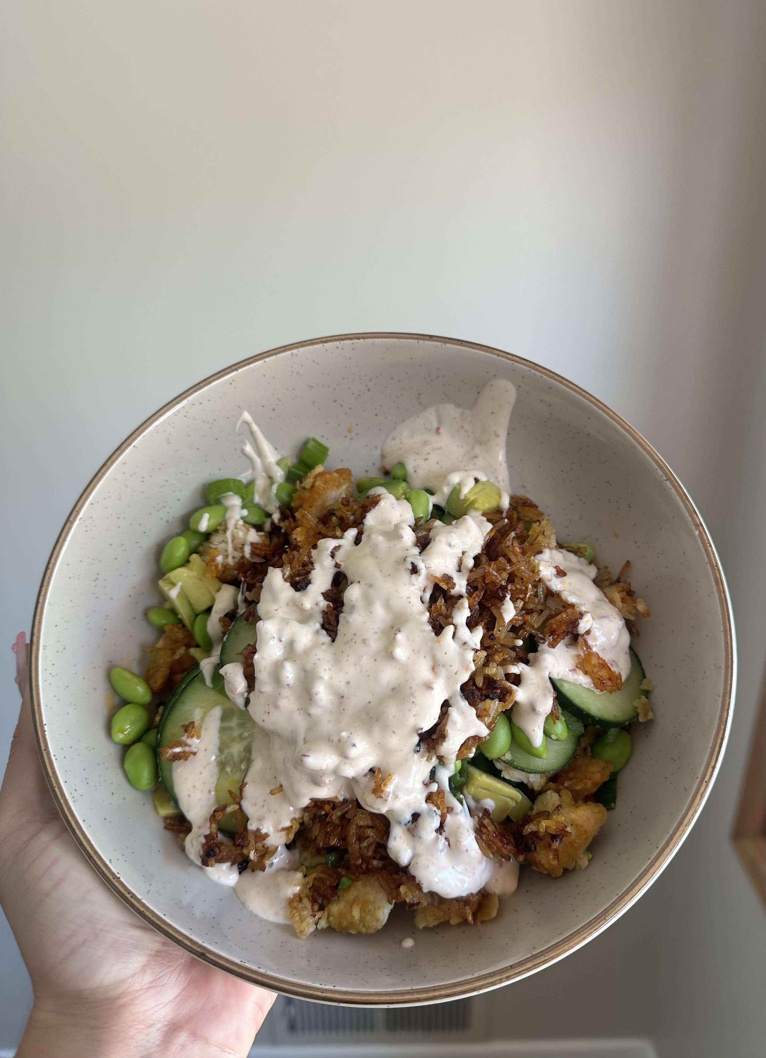 Crispy Rice and Chicken Summer Salad