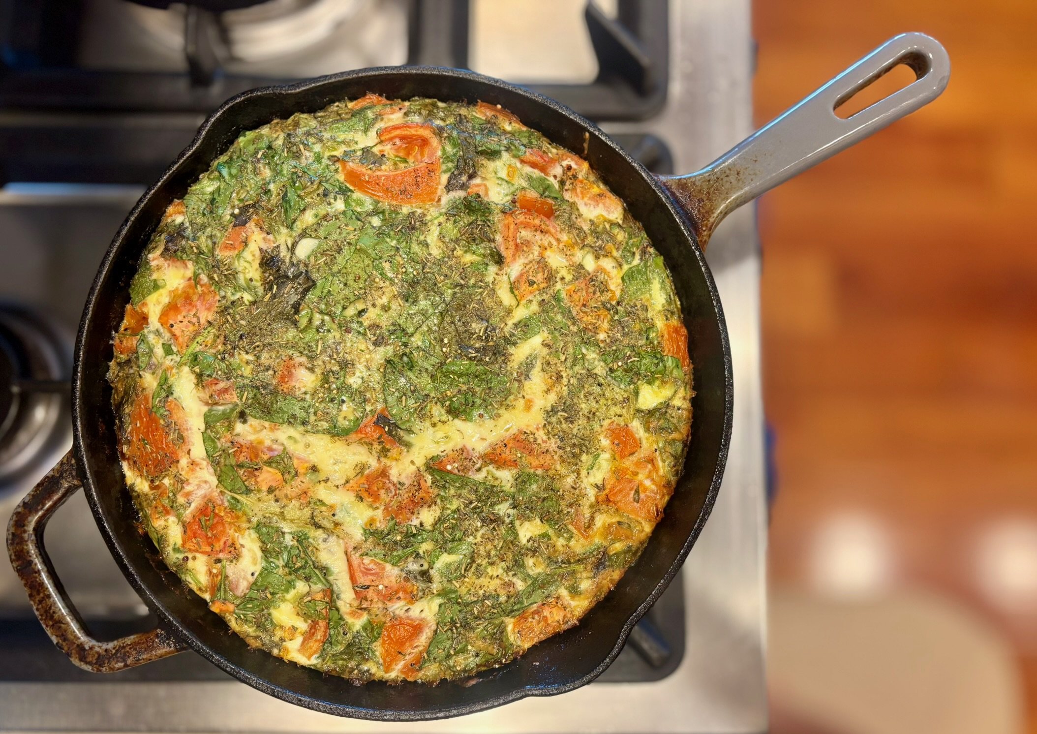 Tomato Basil Quinoa Egg Bake