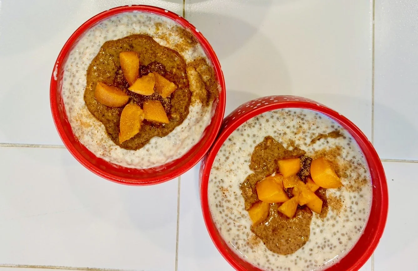 Ginger Almond Apricot Overnight Chia Pudding