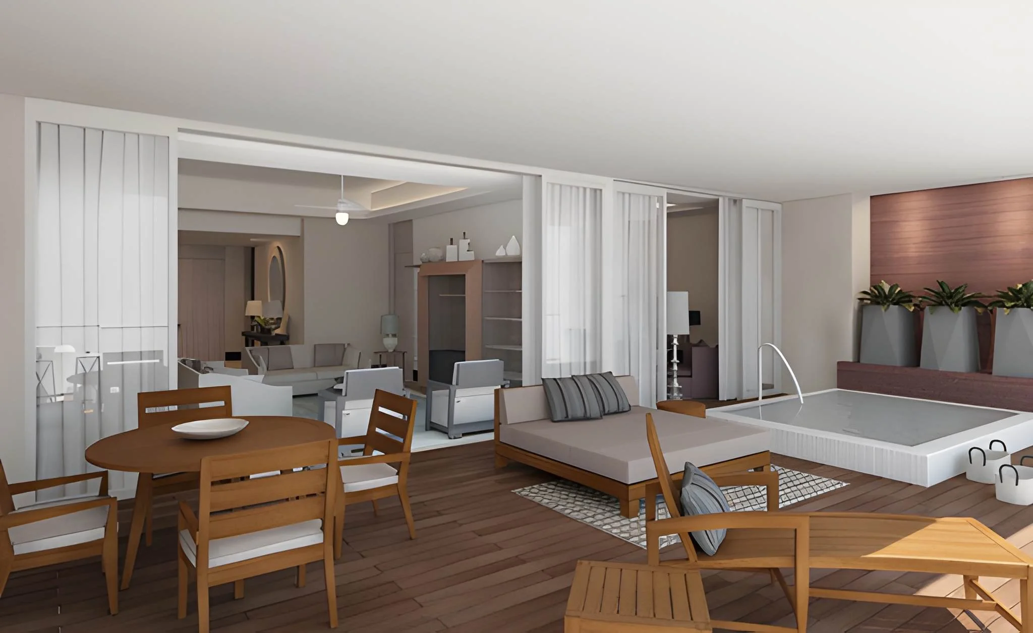 Grand Luxxe Three Bedroom Spa Suite - Nuevo Vallarta - Pool and Terrace