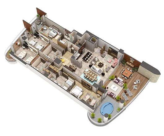 Grand Luxxe Residence Four Bedroom Floorplan
